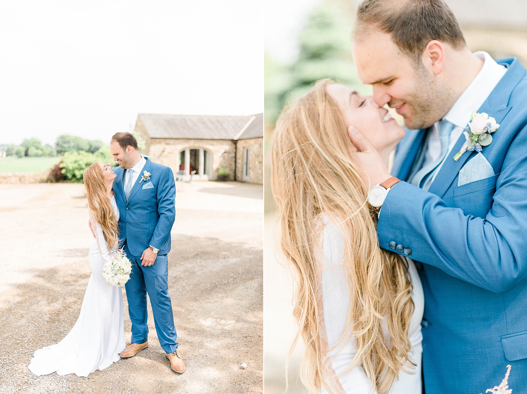  Pronovias modern dress Yorkshire wedding - A Pronovias Dress Embroidered with Forget-me-nots for an Italian Inspired, Flower-Filled Spring Wedding in Yorkshire