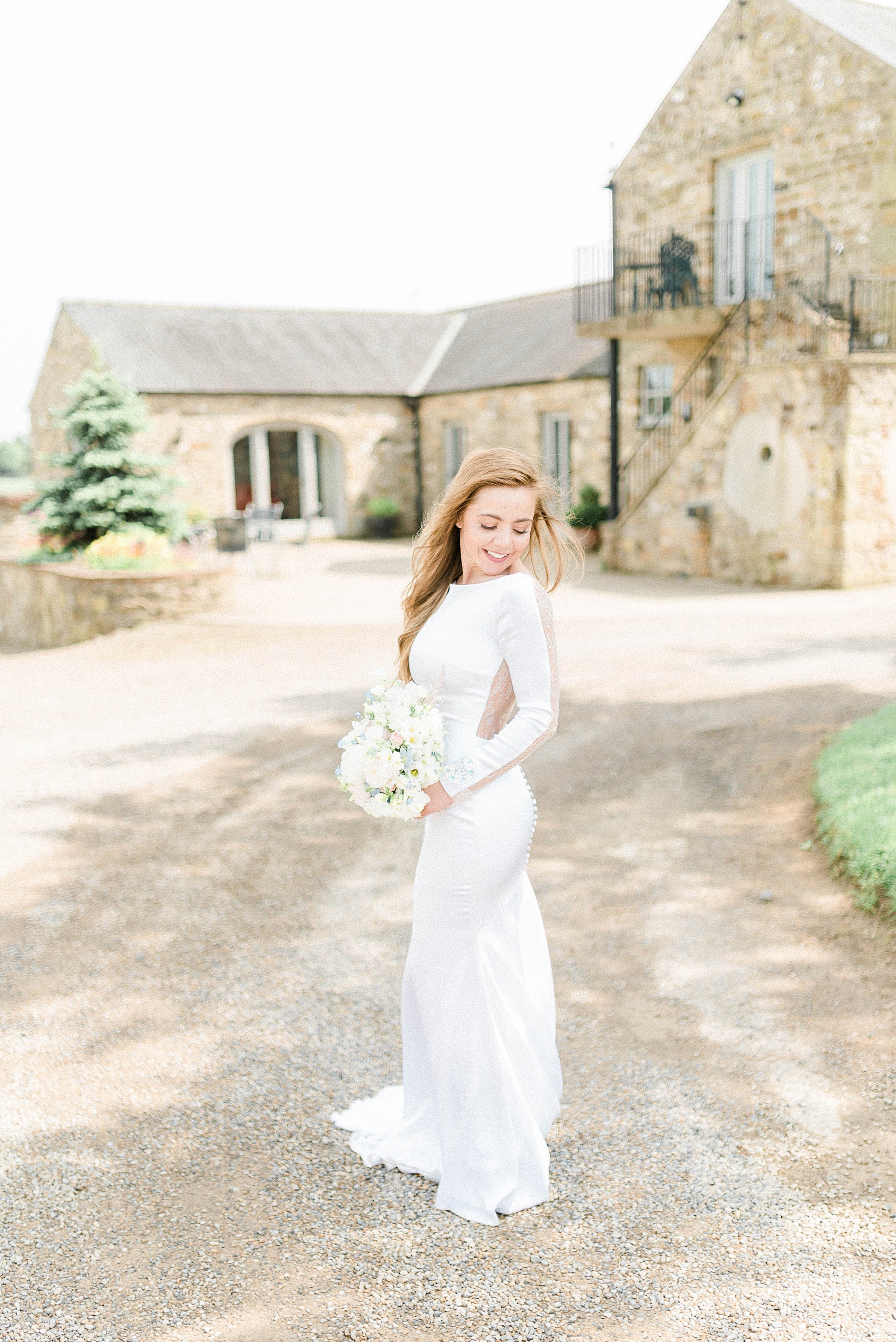  Pronovias modern dress Yorkshire wedding - A Pronovias Dress Embroidered with Forget-me-nots for an Italian Inspired, Flower-Filled Spring Wedding in Yorkshire