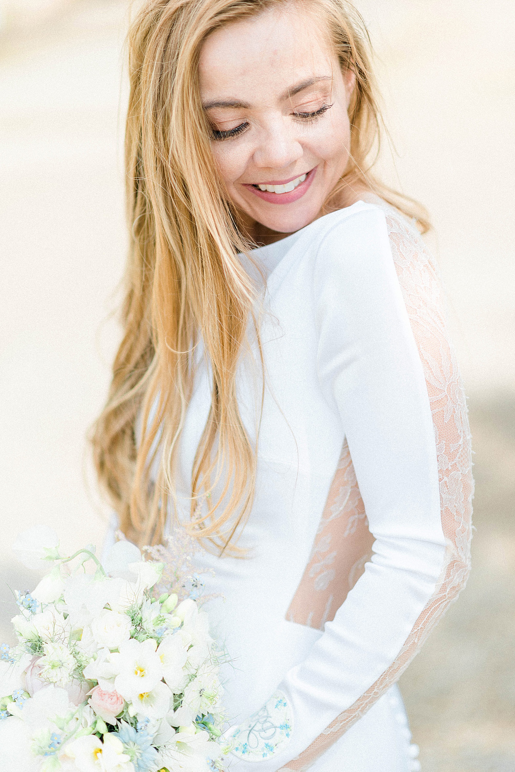  Pronovias modern dress Yorkshire wedding - A Pronovias Dress Embroidered with Forget-me-nots for an Italian Inspired, Flower-Filled Spring Wedding in Yorkshire