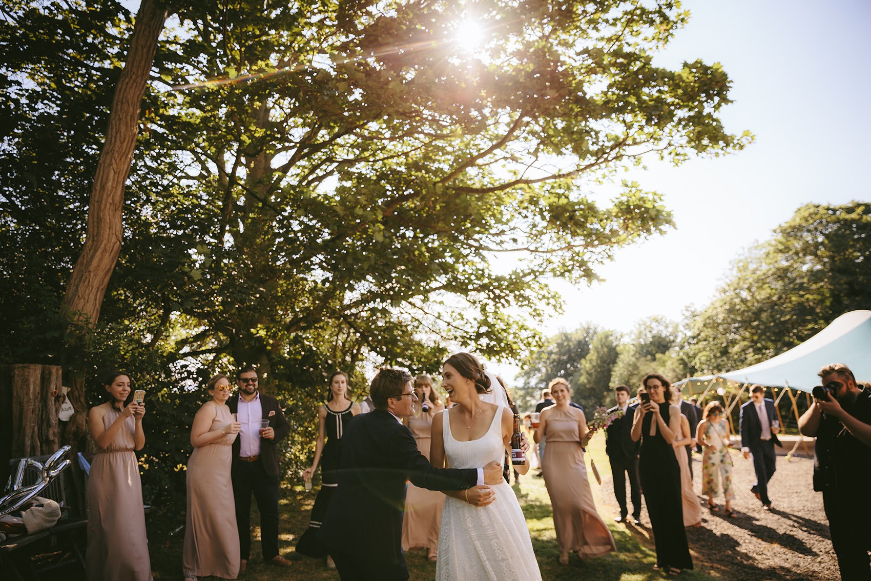  Truvelle bride Bude Hall wedding Durham - A Truvelle Dress + Handmade Veil for an Anglo-American, Festival Inspired Wedding in Northumberland