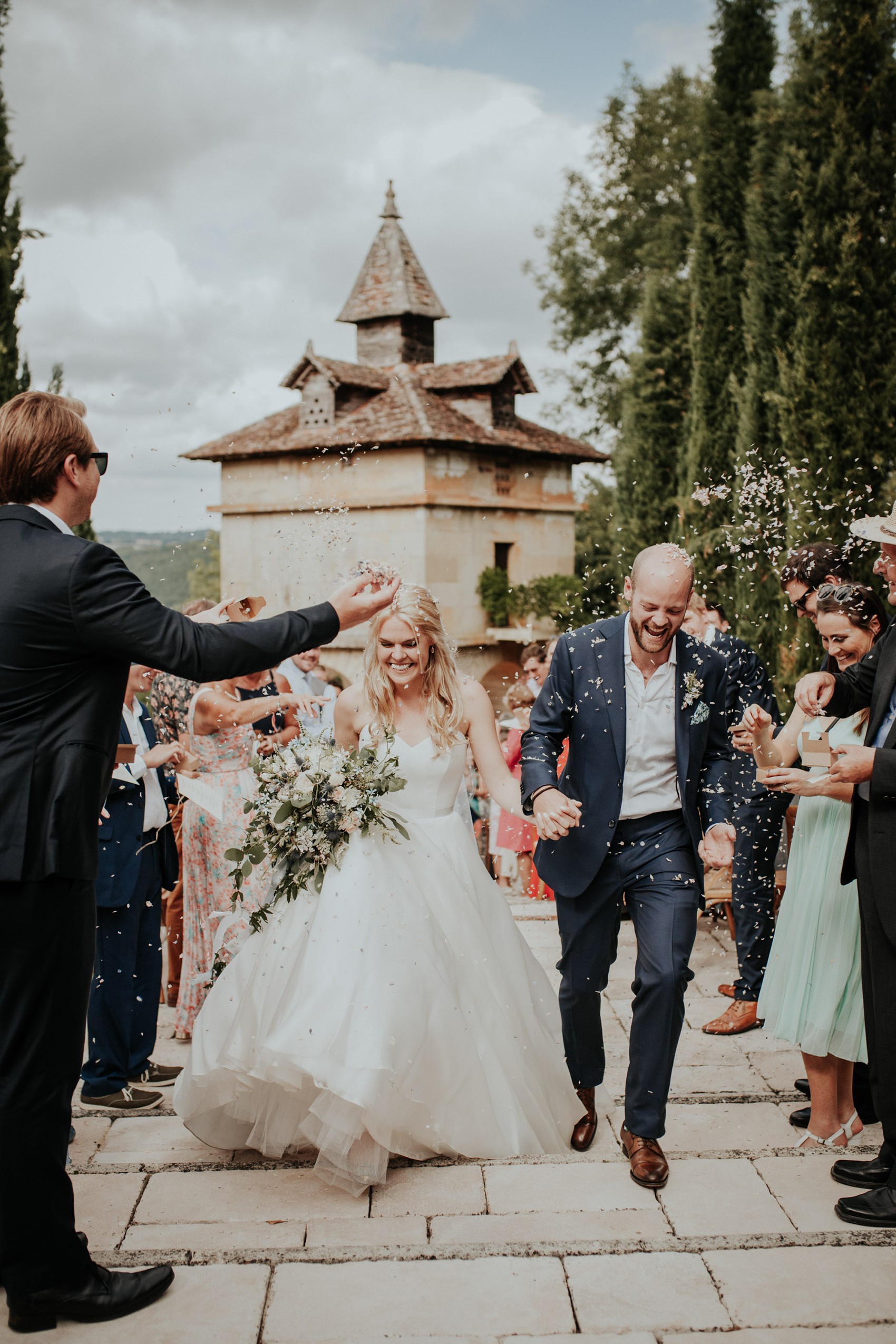  Caroline Castigliano bride French chateau wedding - A Caroline Castigliano Dress for a Timelessly Elegant + Romantic French Château Wedding