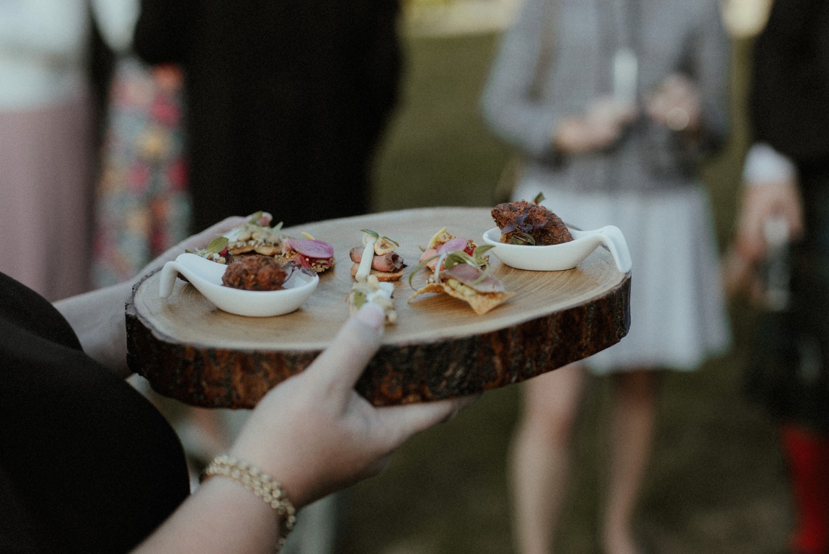  Halfpenny London bride Autumn marquee wedding - A Halfpenny London Dress + Hermione Harbutt Hairband for a Festoon Lights Marquee Wedding at the Family Home