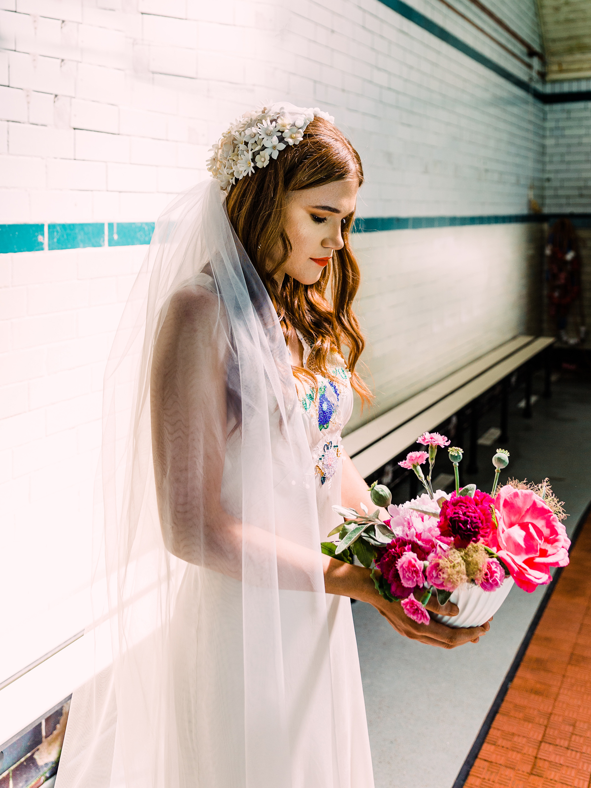 31 Bridal editorial vintage bathing redesigned vintage wedding dress