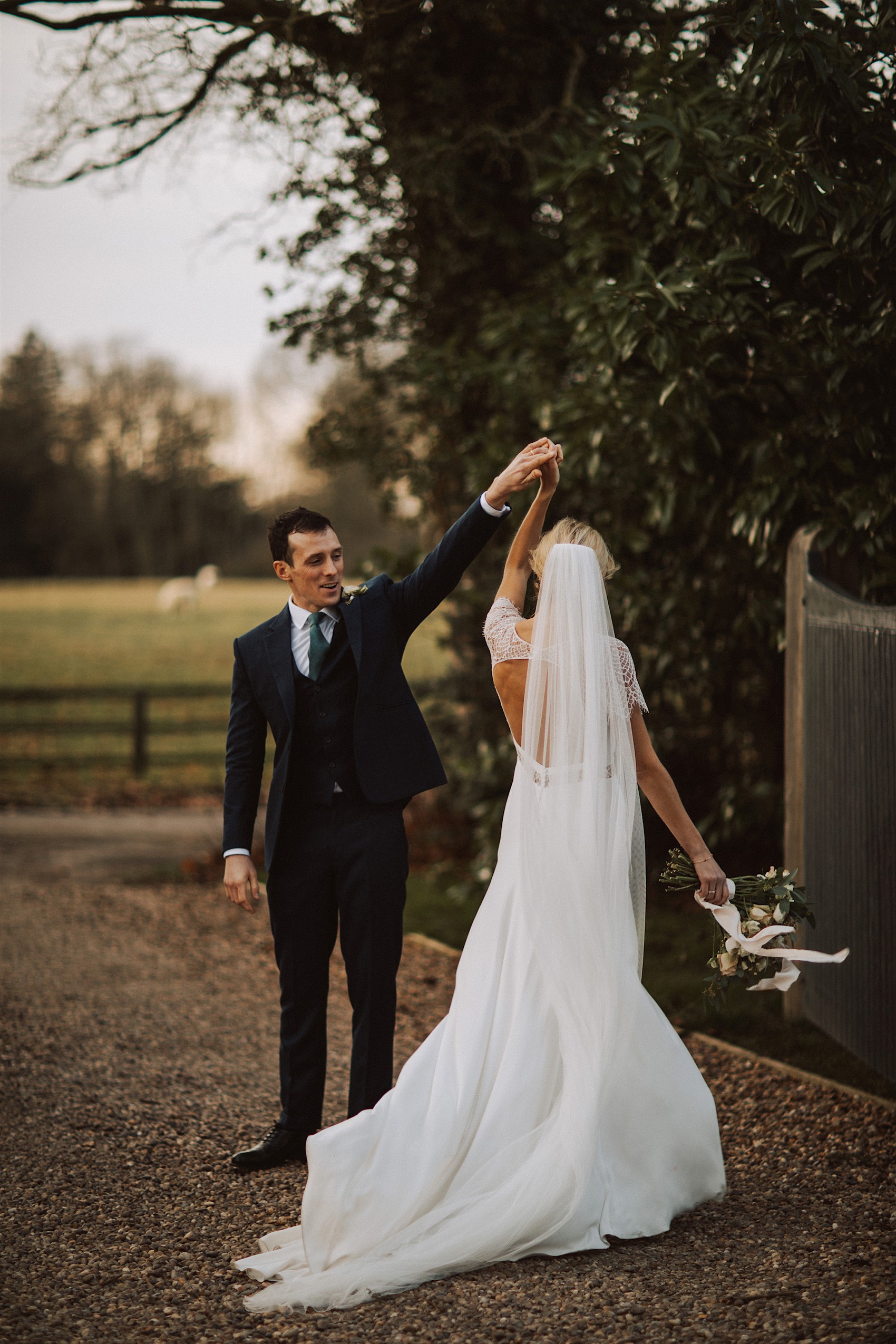  Mademoiselle de Guise dress candlelit festive wedding - A Mademoiselle de Guise Dress + Contemporary, Candlelit Festive Winter Wedding