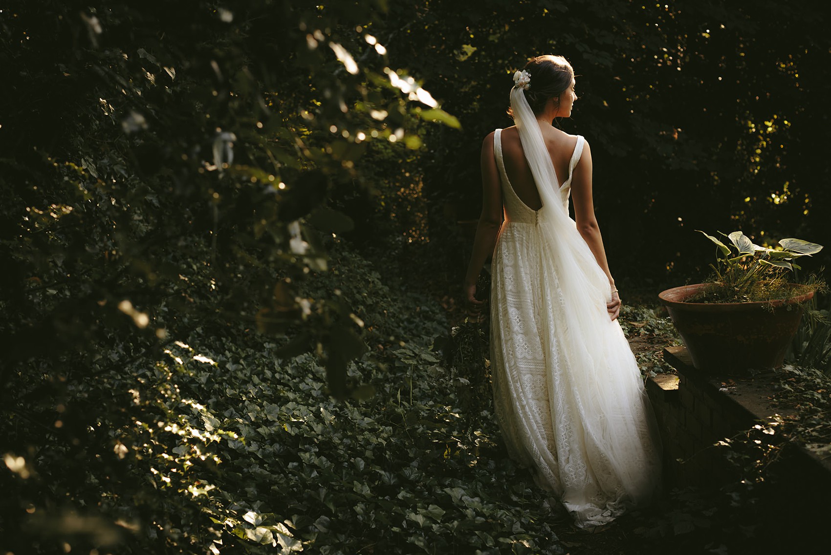 A Truvelle Dress + Handmade Veil for an Anglo-American, Festival Inspired Wedding in Northumberland 3 33 Truvelle bride Bude Hall wedding Durham