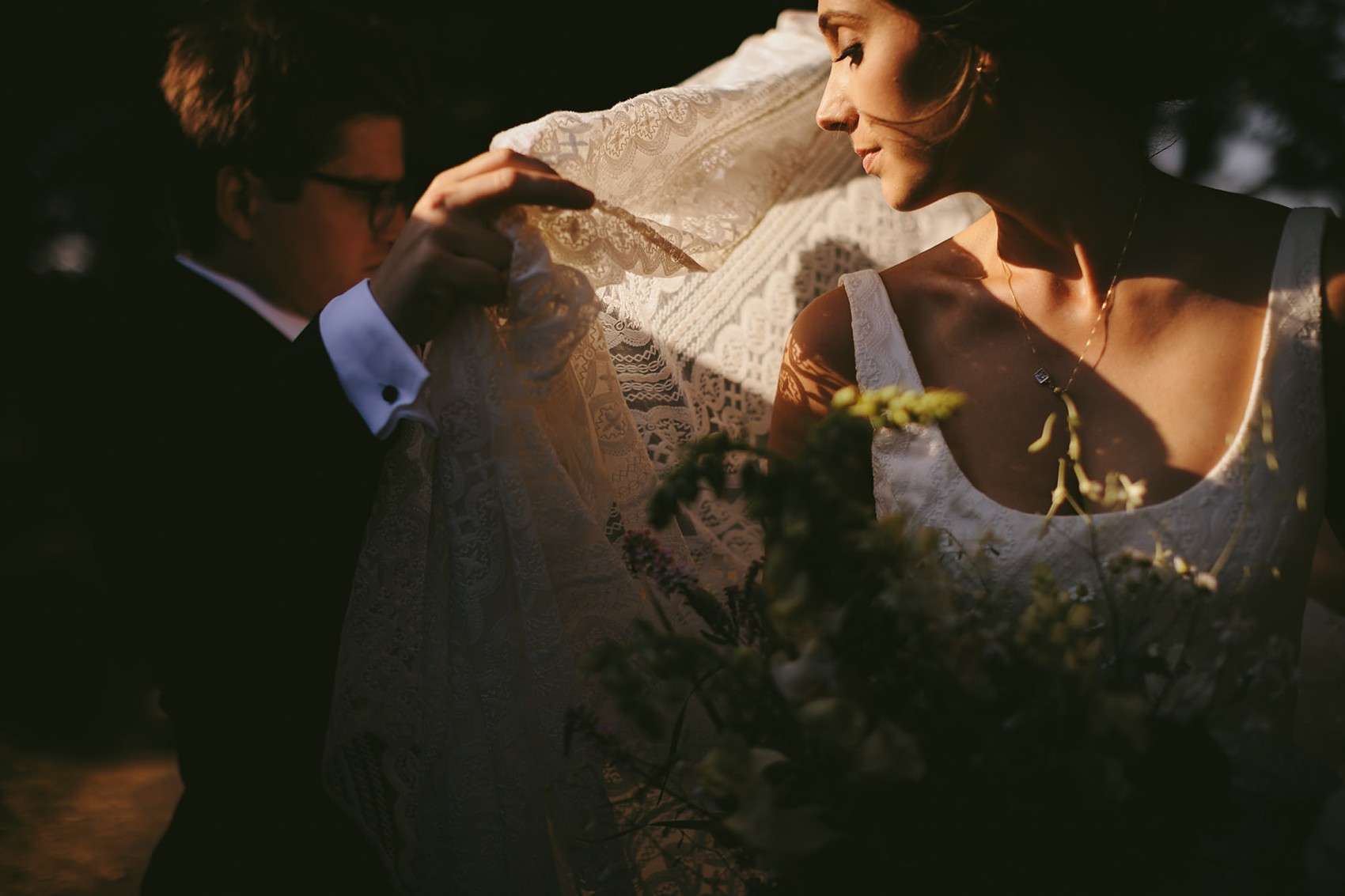  Truvelle bride Bude Hall wedding Durham - A Truvelle Dress + Handmade Veil for an Anglo-American, Festival Inspired Wedding in Northumberland