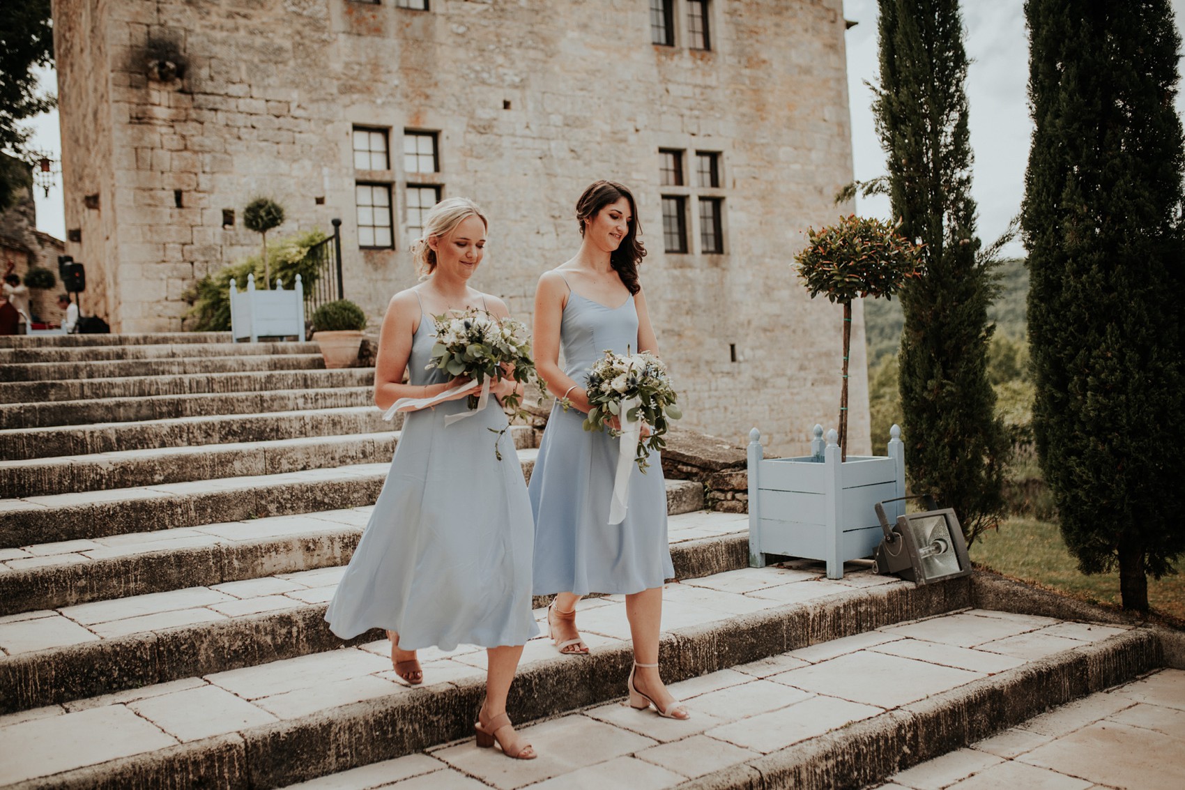  Caroline Castigliano bride French chateau wedding - A Caroline Castigliano Dress for a Timelessly Elegant + Romantic French Château Wedding