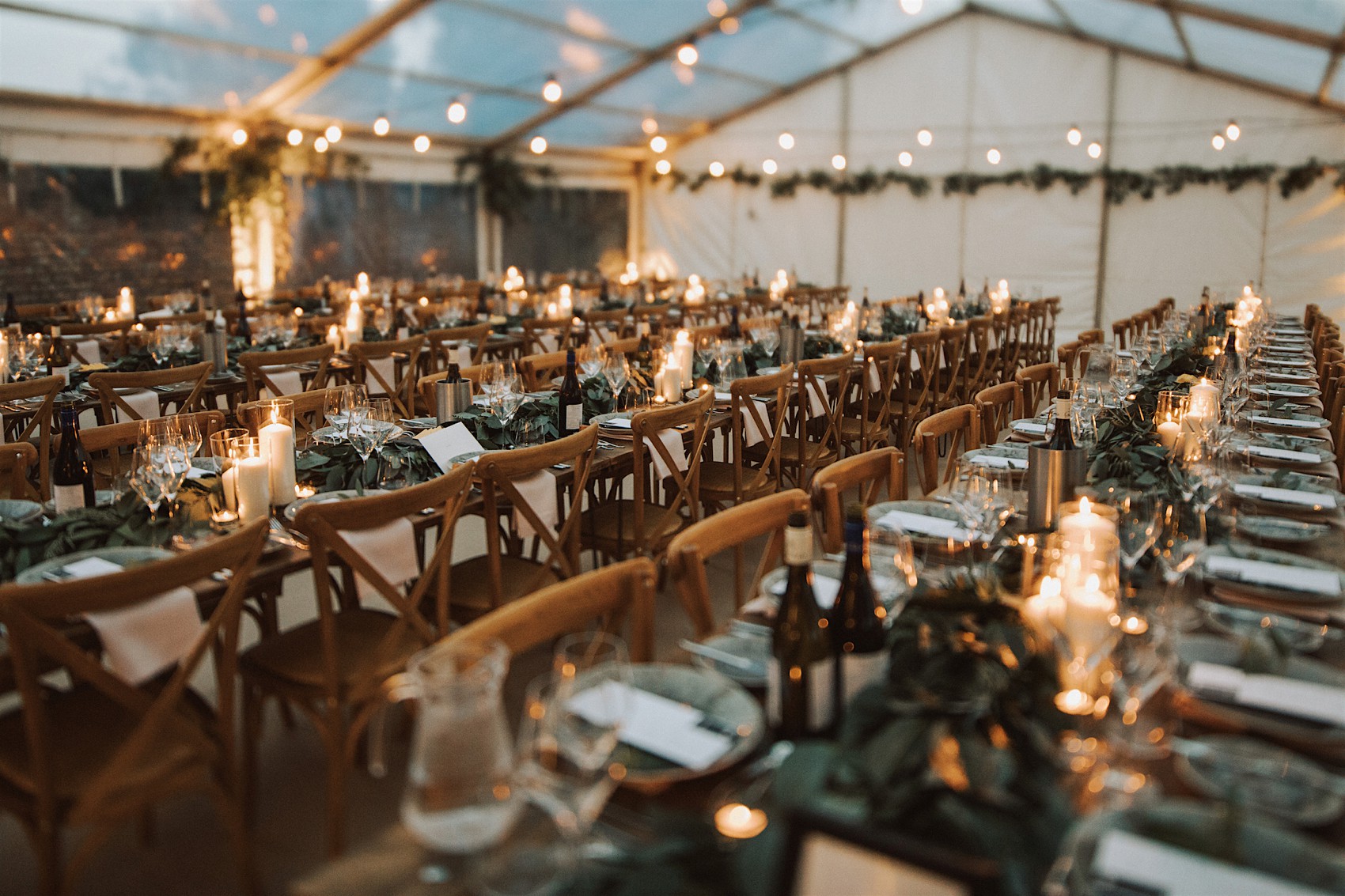 38 Mademoiselle de Guise dress candlelit festive wedding