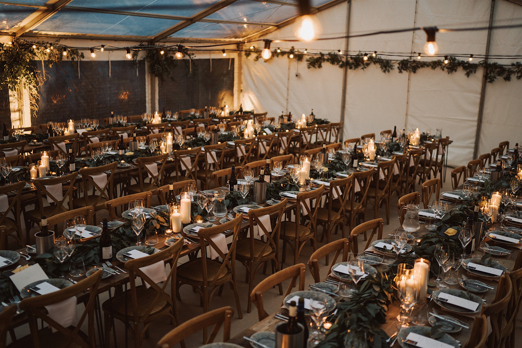 40 Mademoiselle de Guise dress candlelit festive wedding