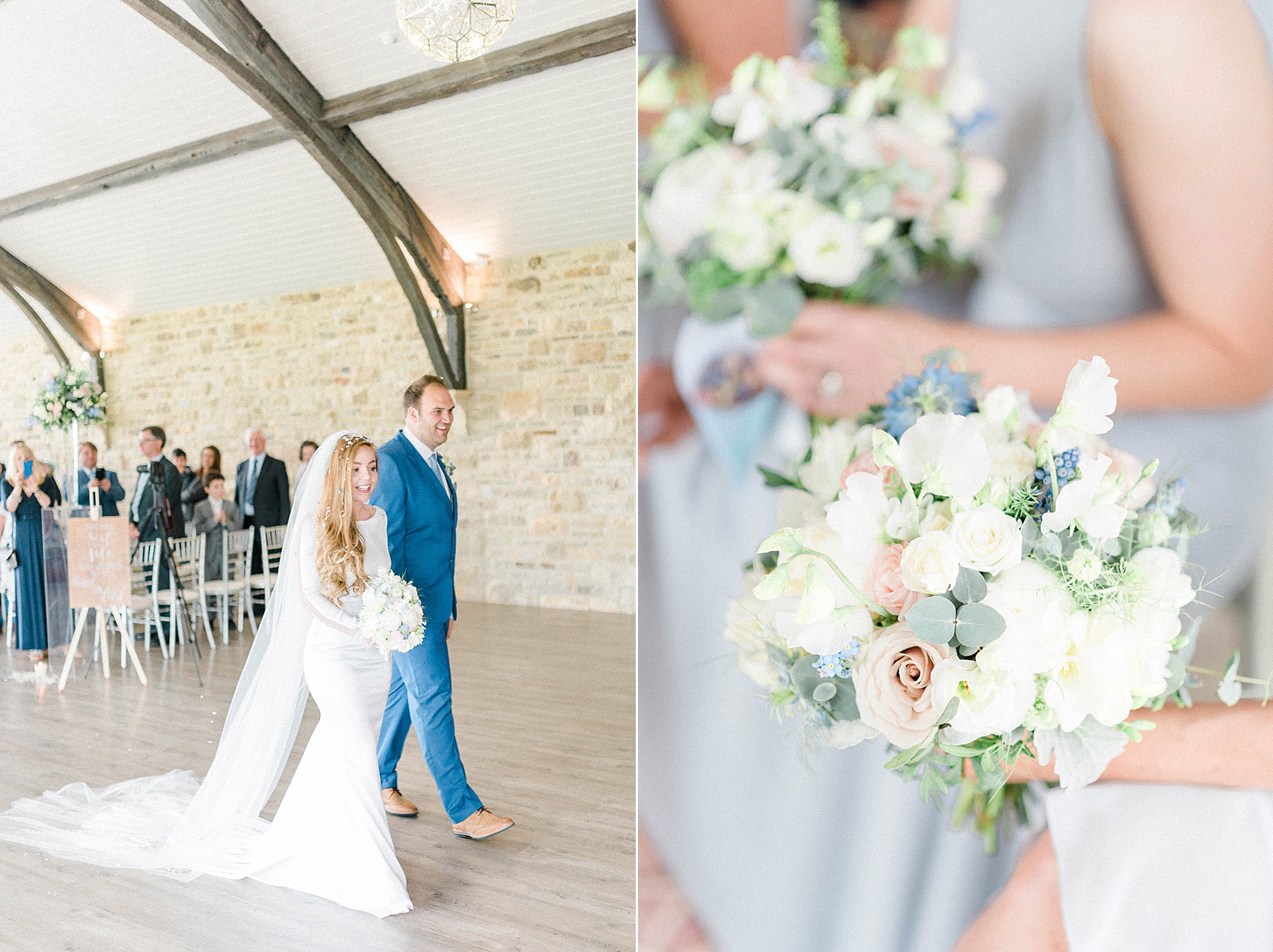  Pronovias modern dress Yorkshire wedding - A Pronovias Dress Embroidered with Forget-me-nots for an Italian Inspired, Flower-Filled Spring Wedding in Yorkshire