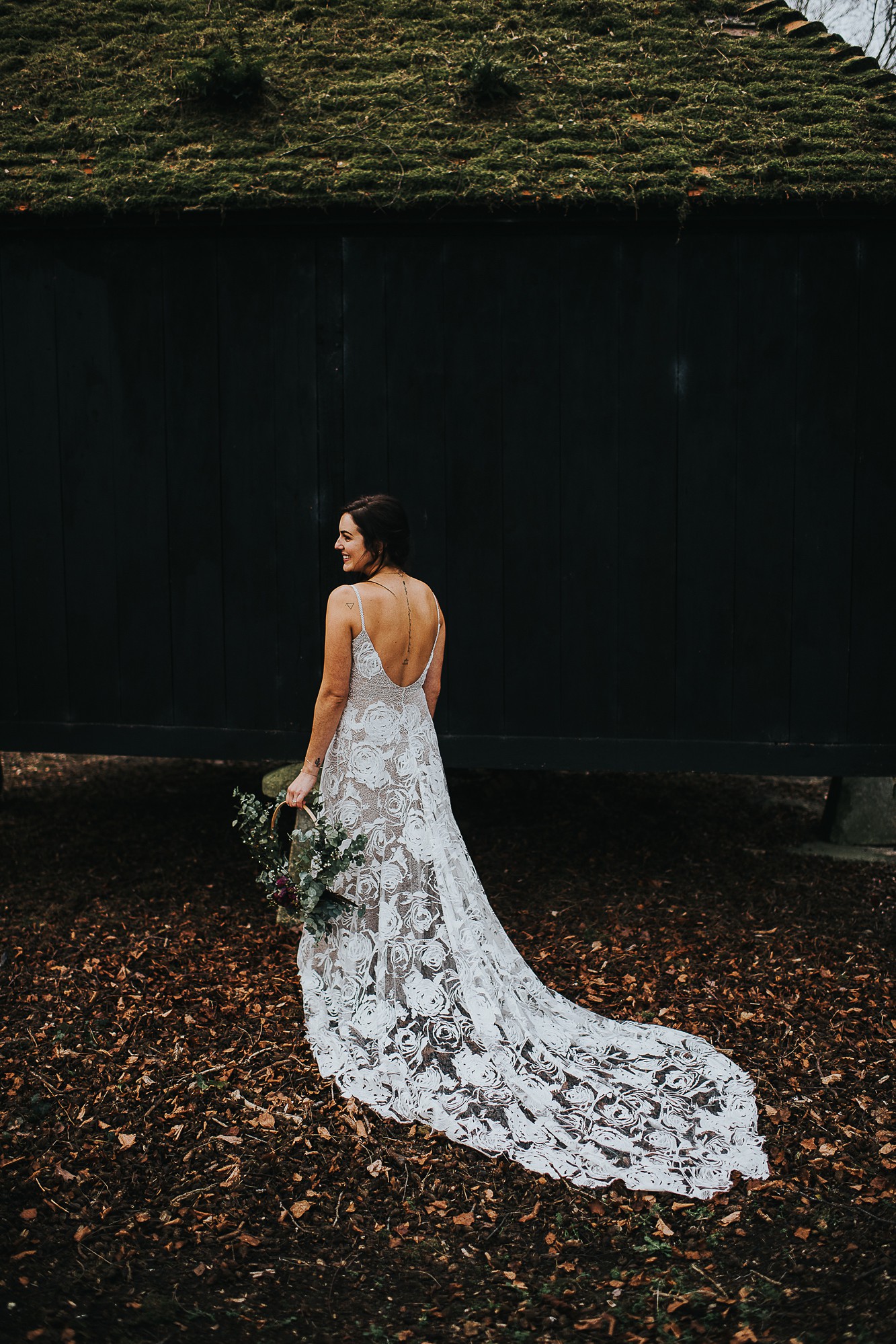 41 Grace Loves Lace bride winter barn wedding