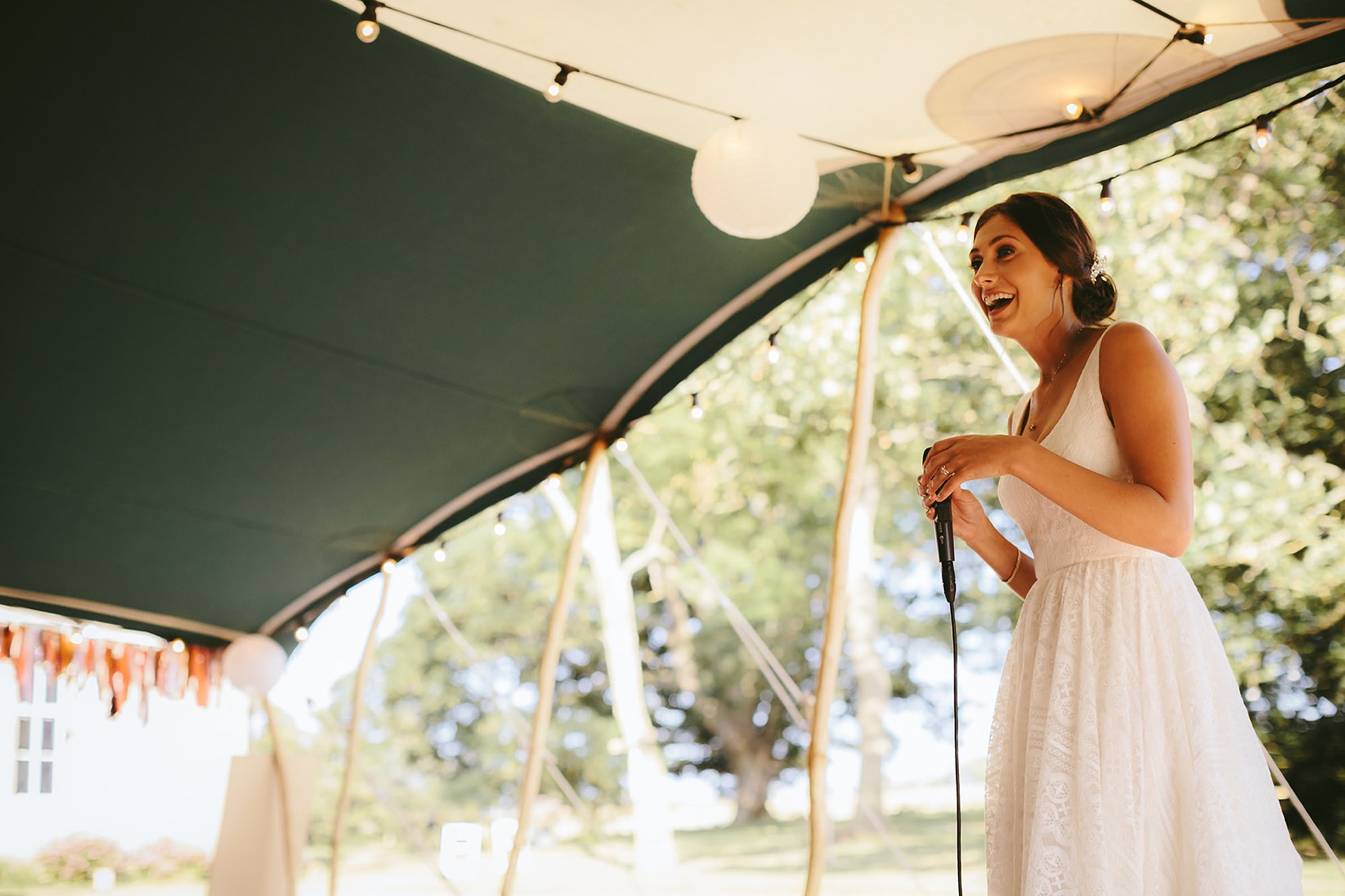  Truvelle bride Bude Hall wedding Durham - A Truvelle Dress + Handmade Veil for an Anglo-American, Festival Inspired Wedding in Northumberland