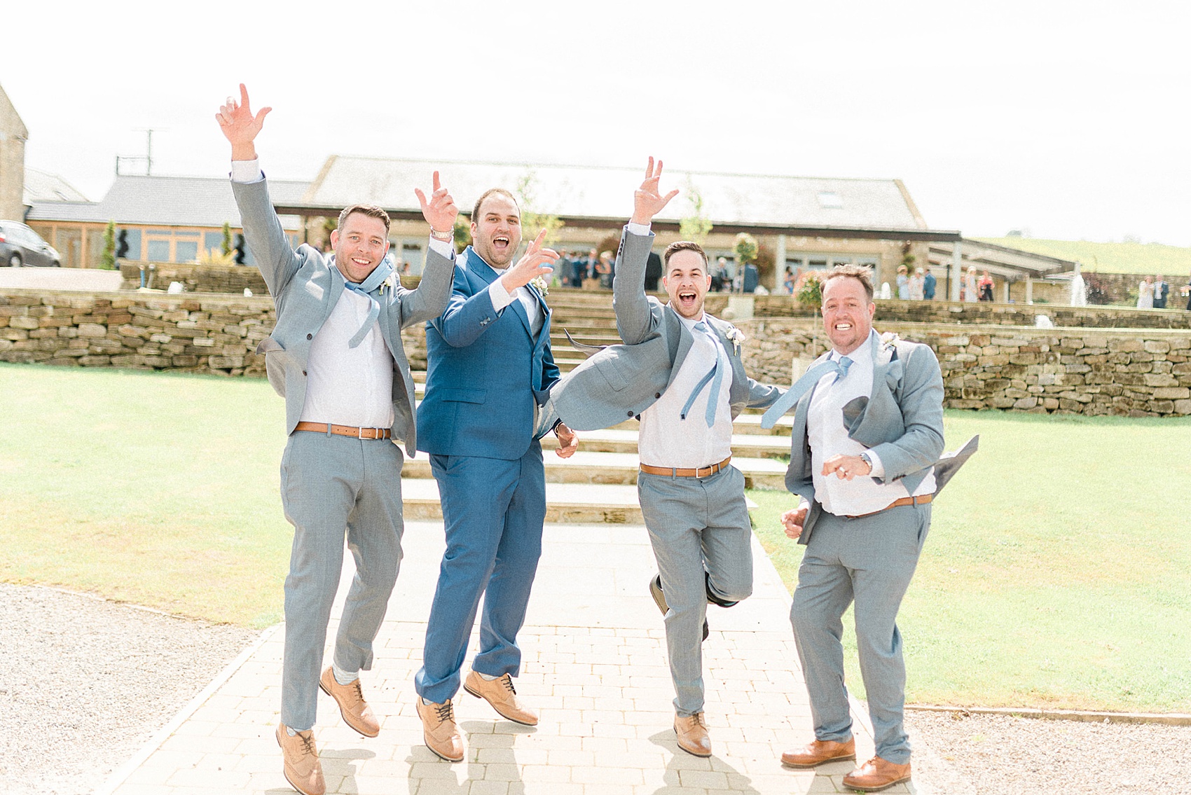  Pronovias modern dress Yorkshire wedding - A Pronovias Dress Embroidered with Forget-me-nots for an Italian Inspired, Flower-Filled Spring Wedding in Yorkshire