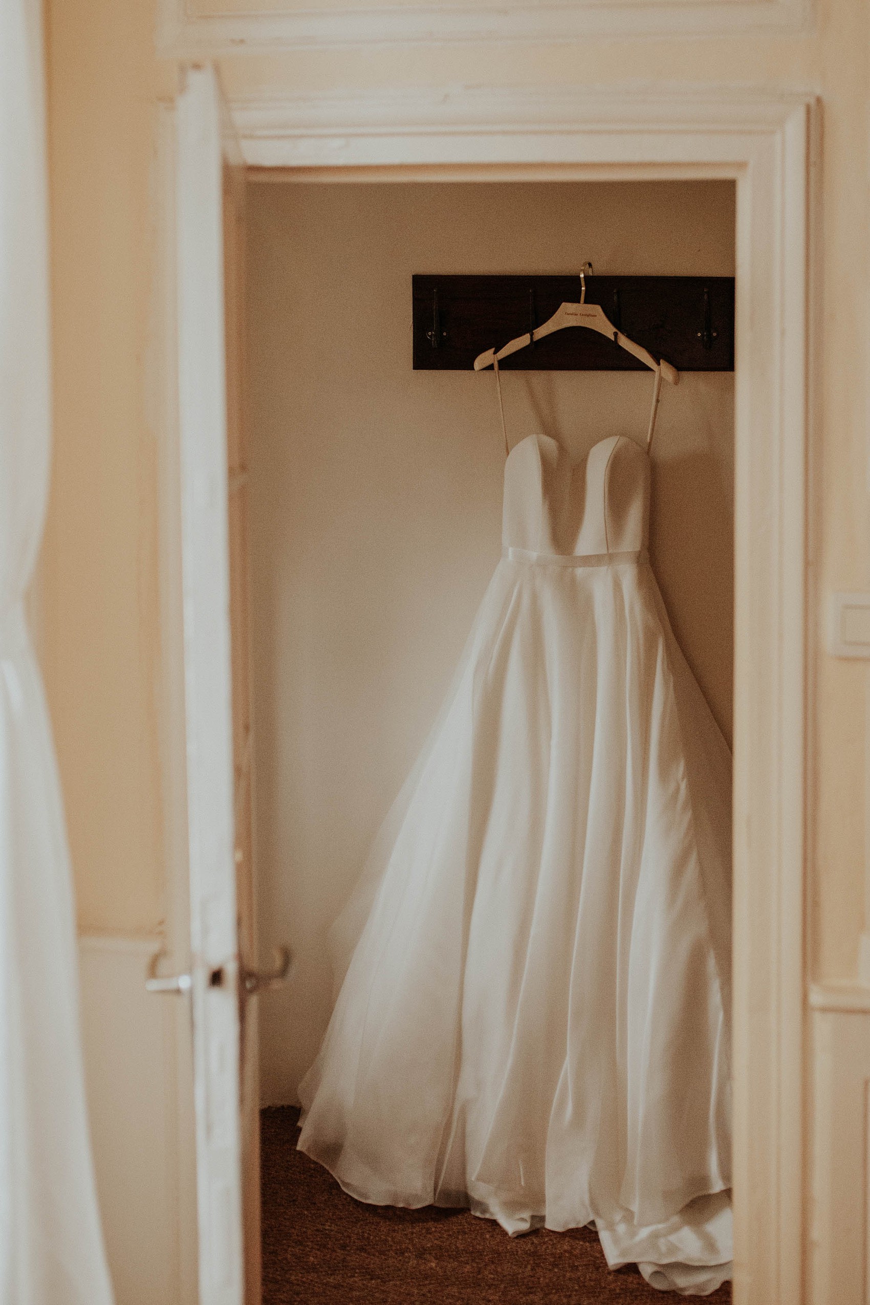  Caroline Castigliano bride French chateau wedding - A Caroline Castigliano Dress for a Timelessly Elegant + Romantic French Château Wedding