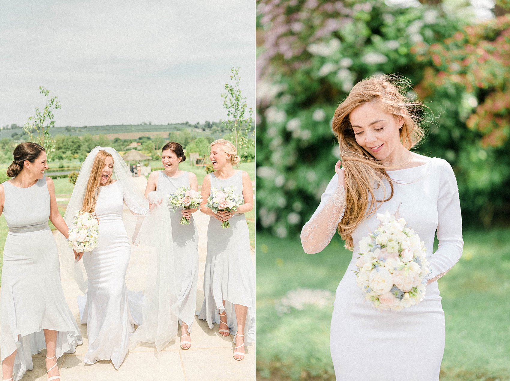  Pronovias modern dress Yorkshire wedding - A Pronovias Dress Embroidered with Forget-me-nots for an Italian Inspired, Flower-Filled Spring Wedding in Yorkshire
