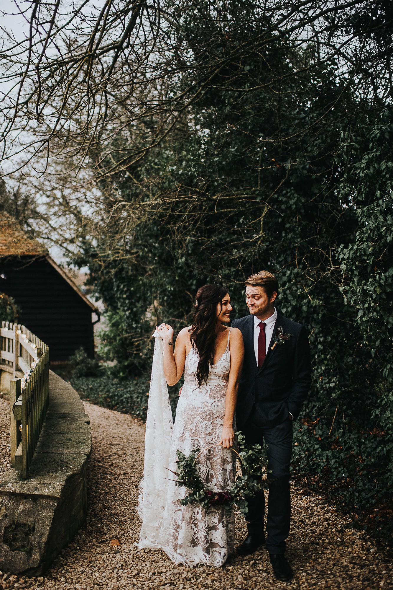 46 Grace Loves Lace bride winter barn wedding