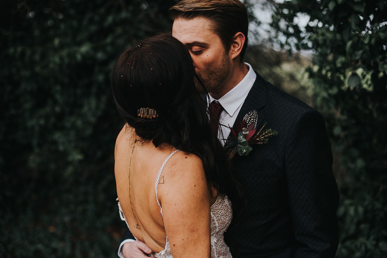 47 Grace Loves Lace bride winter barn wedding