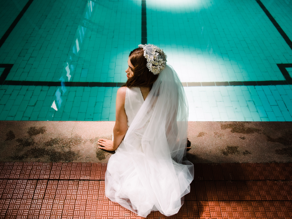 48 Bridal editorial vintage bathing redesigned vintage wedding dress