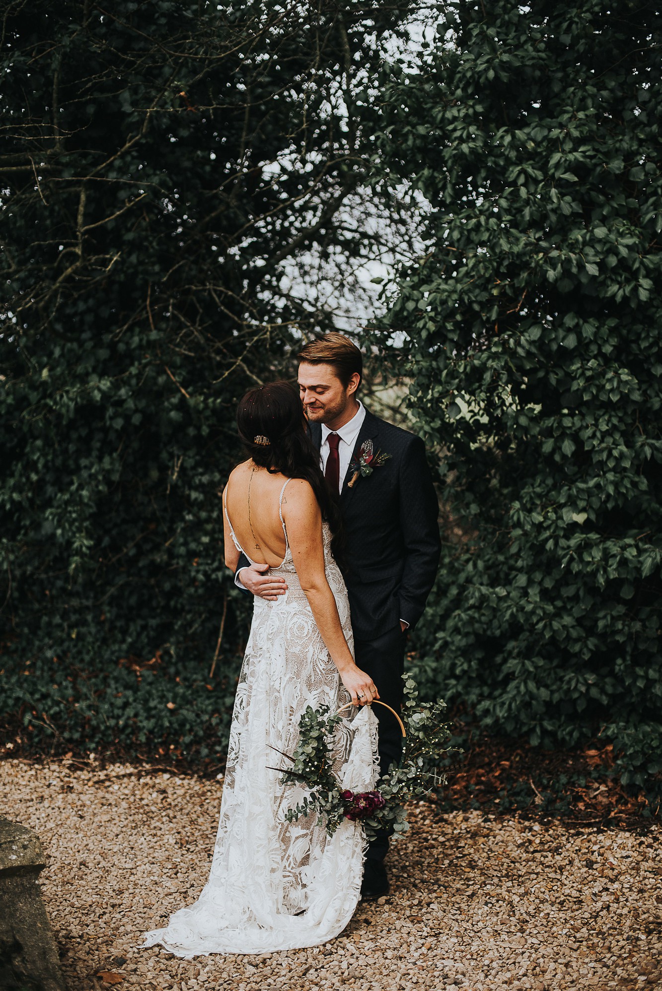 48 Grace Loves Lace bride winter barn wedding