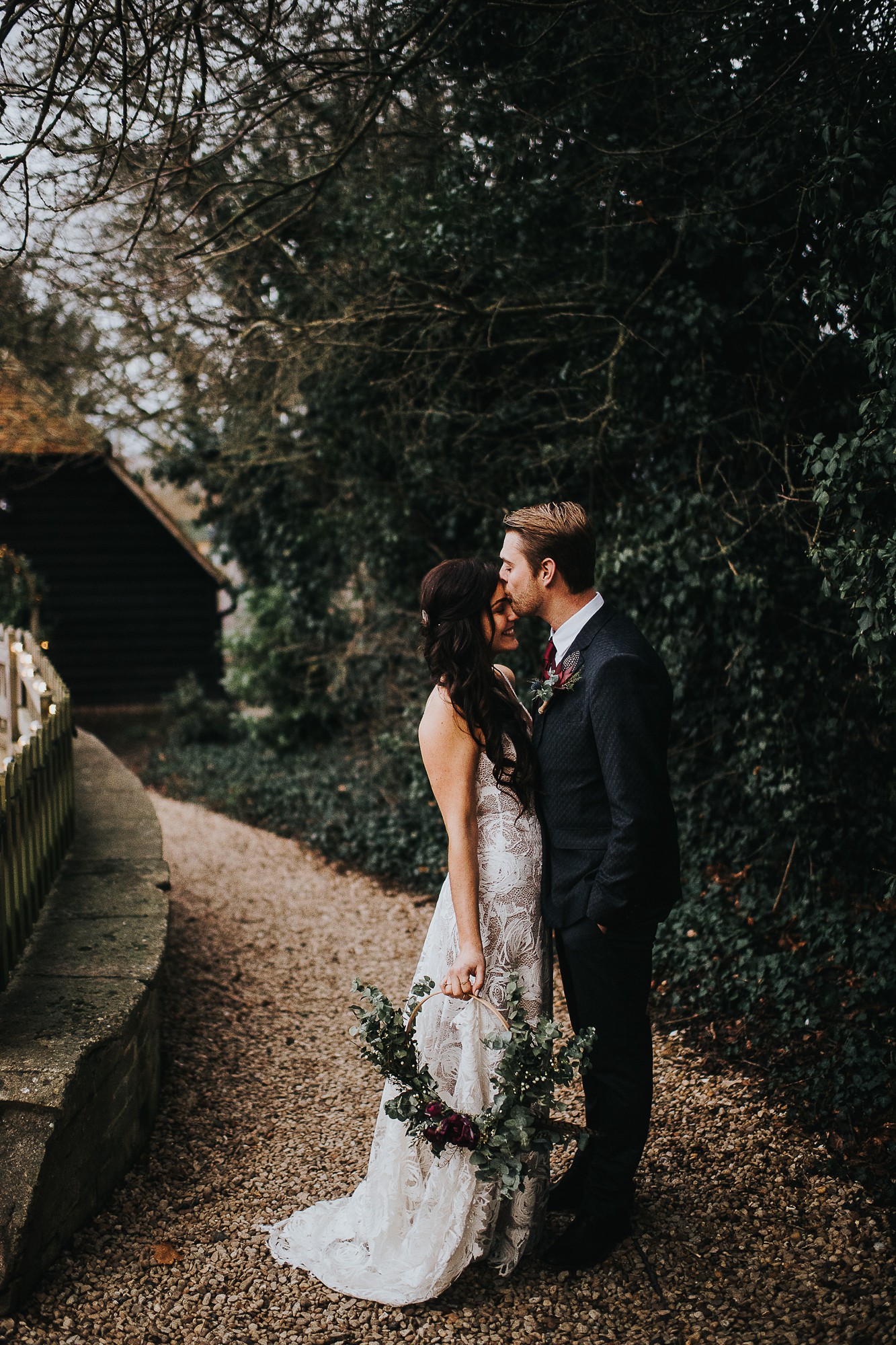 49 Grace Loves Lace bride winter barn wedding