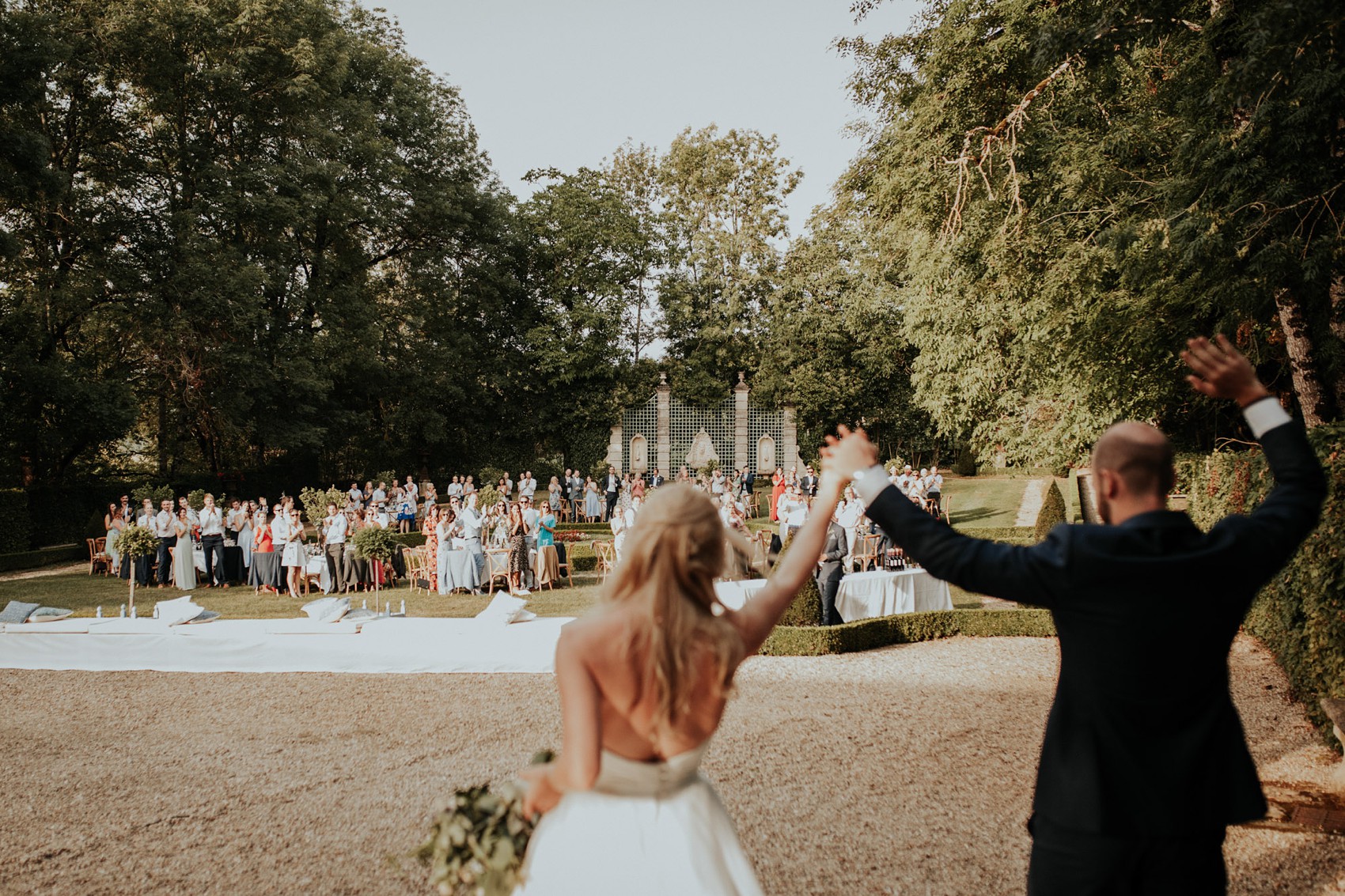  Caroline Castigliano bride French chateau wedding - A Caroline Castigliano Dress for a Timelessly Elegant + Romantic French Château Wedding