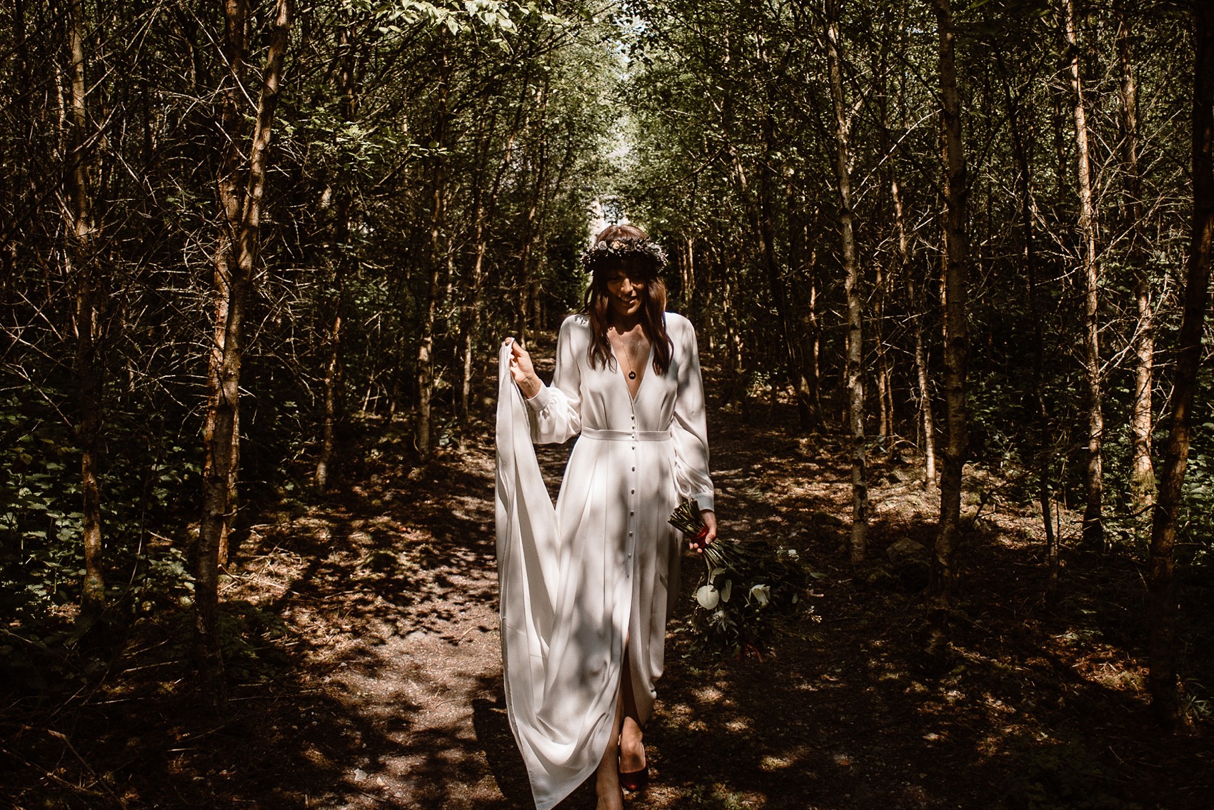 Alexandra Grecco bride Irish Forest Wedding  - A Bride in Alexandra Grecco, 1000 Papercranes and an Irish Forest Wedding