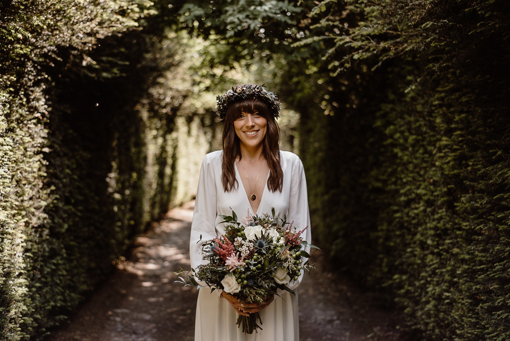 Alexandra Grecco bride Irish Forest Wedding  - A Bride in Alexandra Grecco, 1000 Papercranes and an Irish Forest Wedding