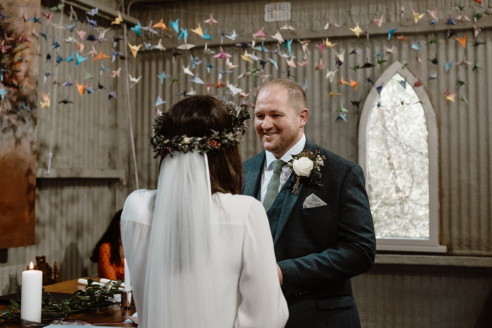 Alexandra Grecco bride Irish Forest Wedding  - A Bride in Alexandra Grecco, 1000 Papercranes and an Irish Forest Wedding