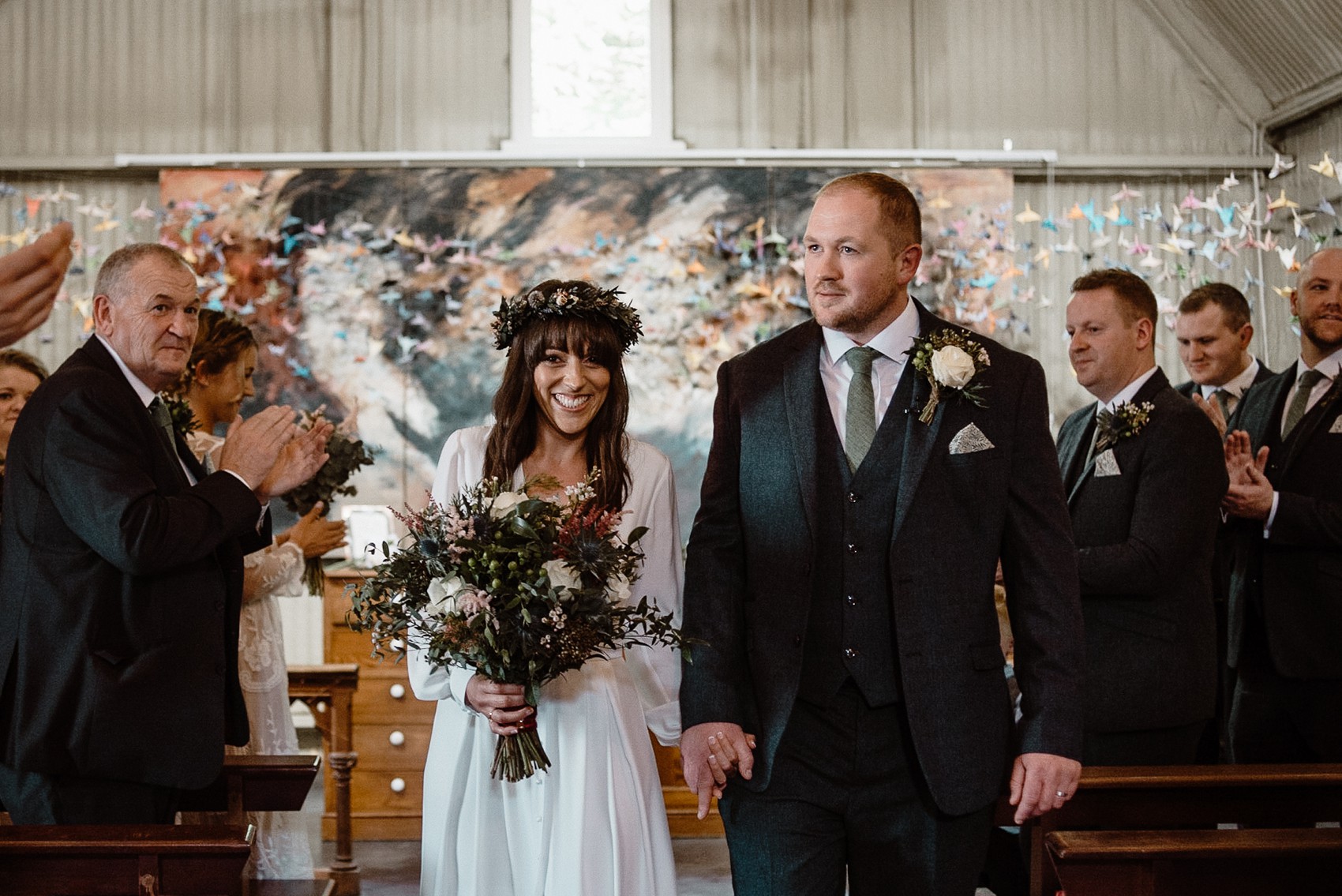 Alexandra Grecco bride Irish Forest Wedding  - A Bride in Alexandra Grecco, 1000 Papercranes and an Irish Forest Wedding