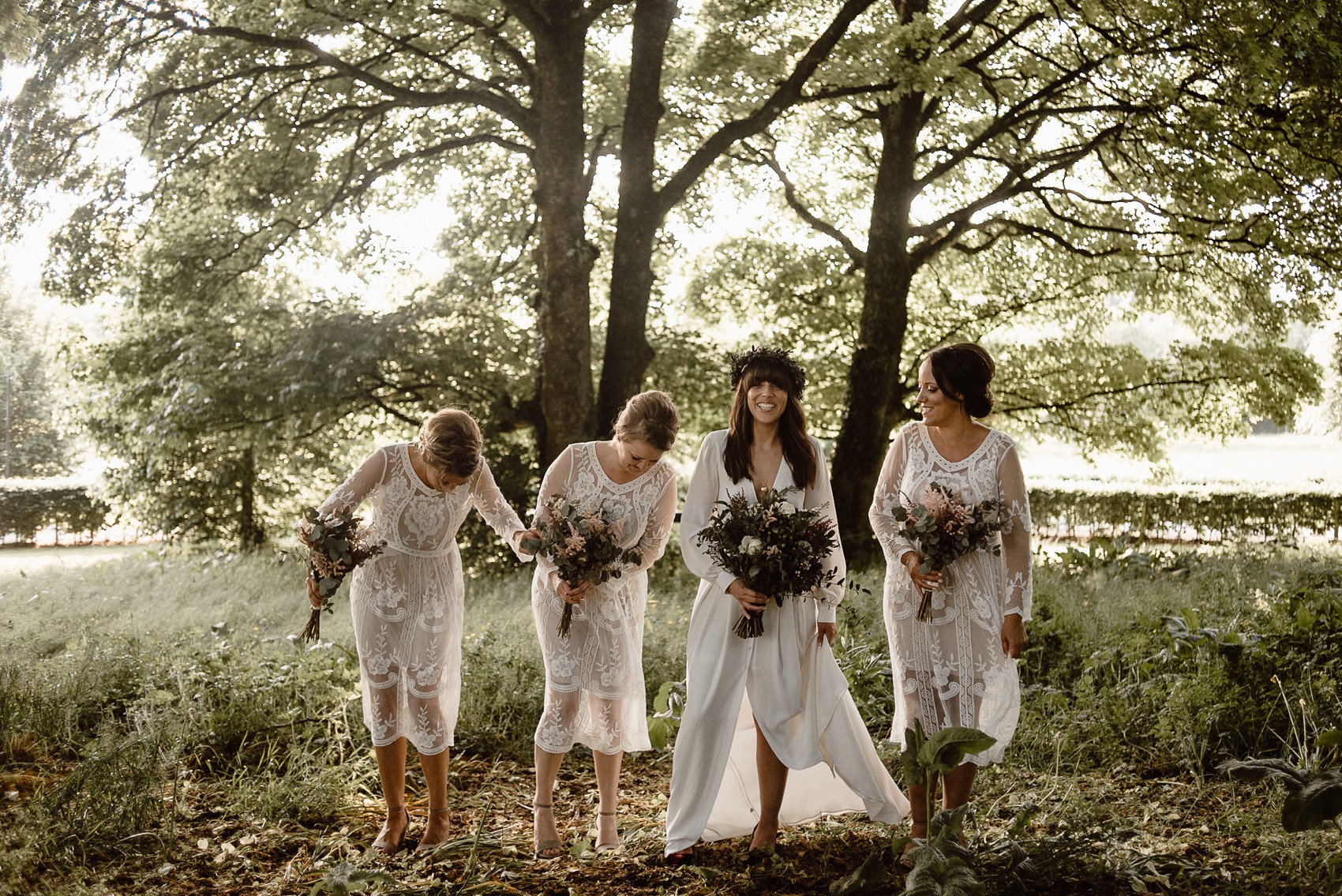 Alexandra Grecco bride Irish Forest Wedding  - A Bride in Alexandra Grecco, 1000 Papercranes and an Irish Forest Wedding