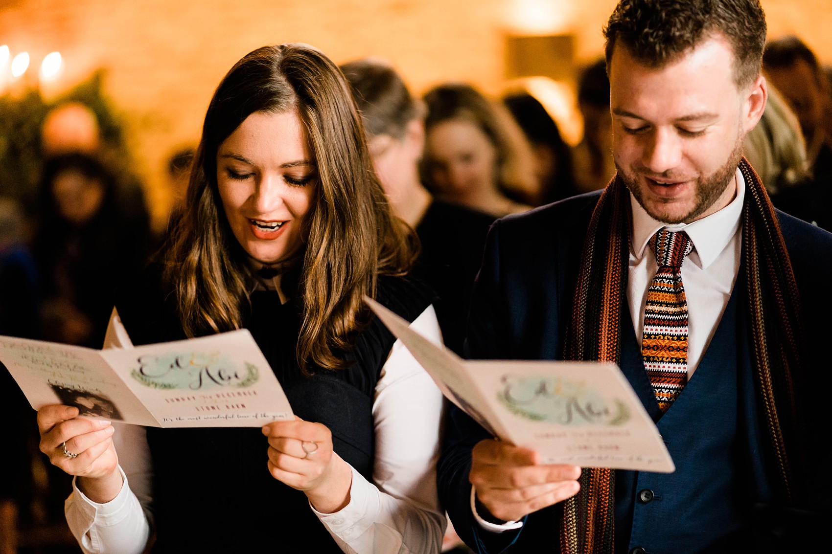 Charlie Brear dress Christmas festive wedding  - A Charlie Brear Dress & Cosy Christmas Vibes for a Festive Winter Barn Wedding