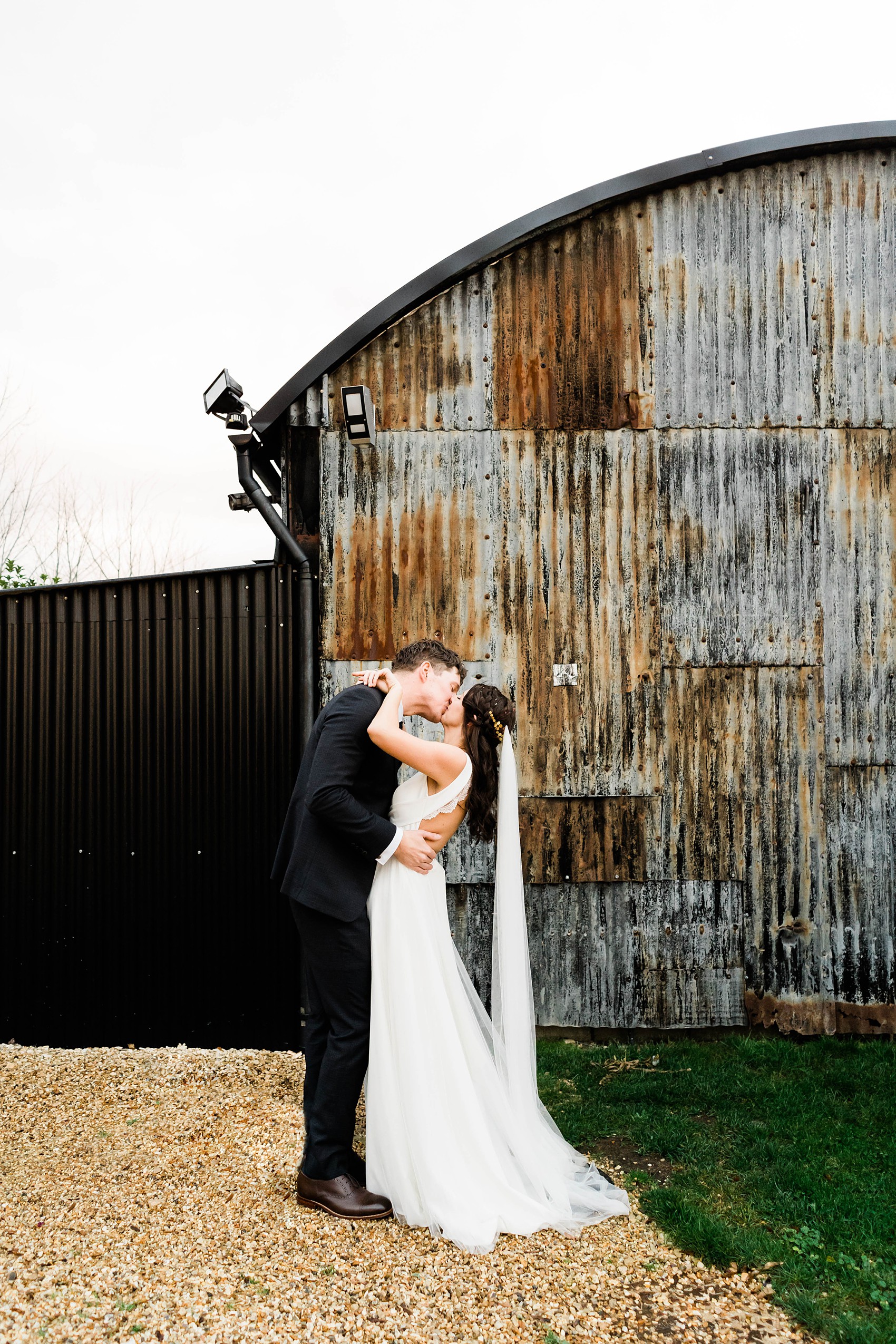 Charlie Brear dress Christmas festive wedding  - A Charlie Brear Dress & Cosy Christmas Vibes for a Festive Winter Barn Wedding