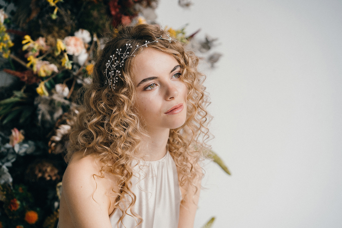 How To Style Wedding Hair Accessories With Curly Hair Debbie