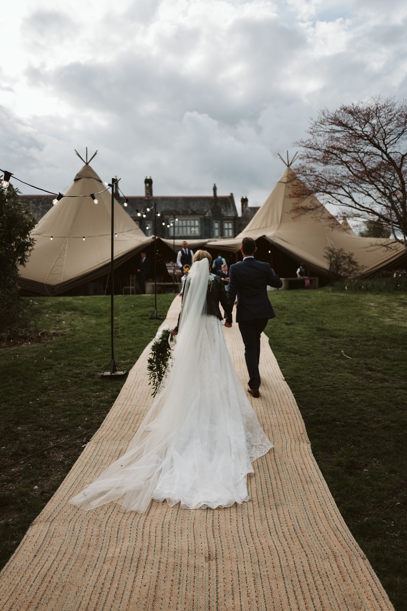 Riki Dalal bride Lake District tipi wedding  - A Riki Dalal Dress for a Nature Inspired Tipi Wedding in the Lake District