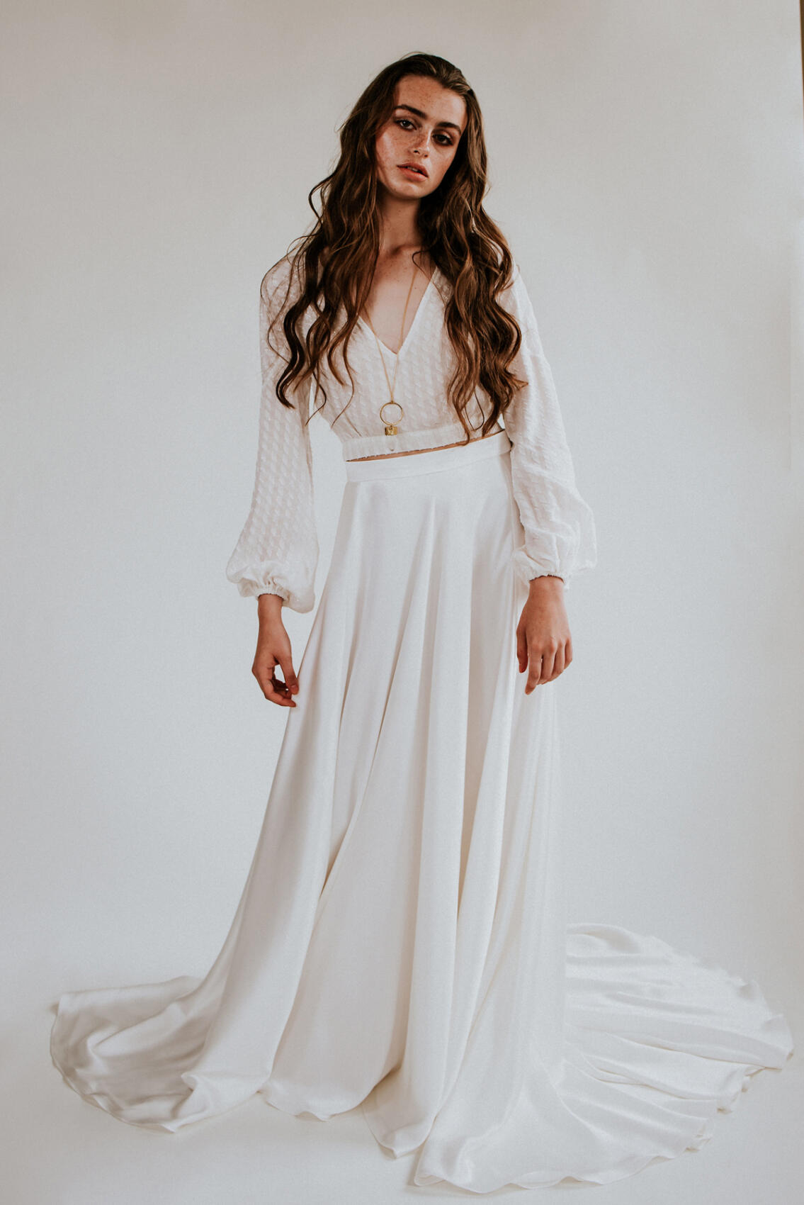 Rolling in Roses wedding dress The Blossom Blouse The Honey Skirt - Rolling in Roses - Sustainable + Ethical Wedding Dresses Using Eco-Friendly Fabric + Peace Silk, for the Modern and Wildly Romantic Bride