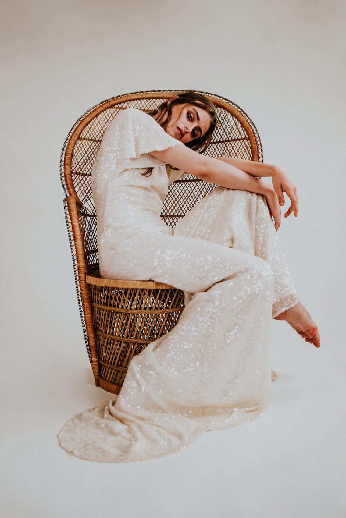 Rolling in Roses wedding dress The Eros Jumpsuit  - Rolling in Roses - Sustainable + Ethical Wedding Dresses Using Eco-Friendly Fabric + Peace Silk, for the Modern and Wildly Romantic Bride