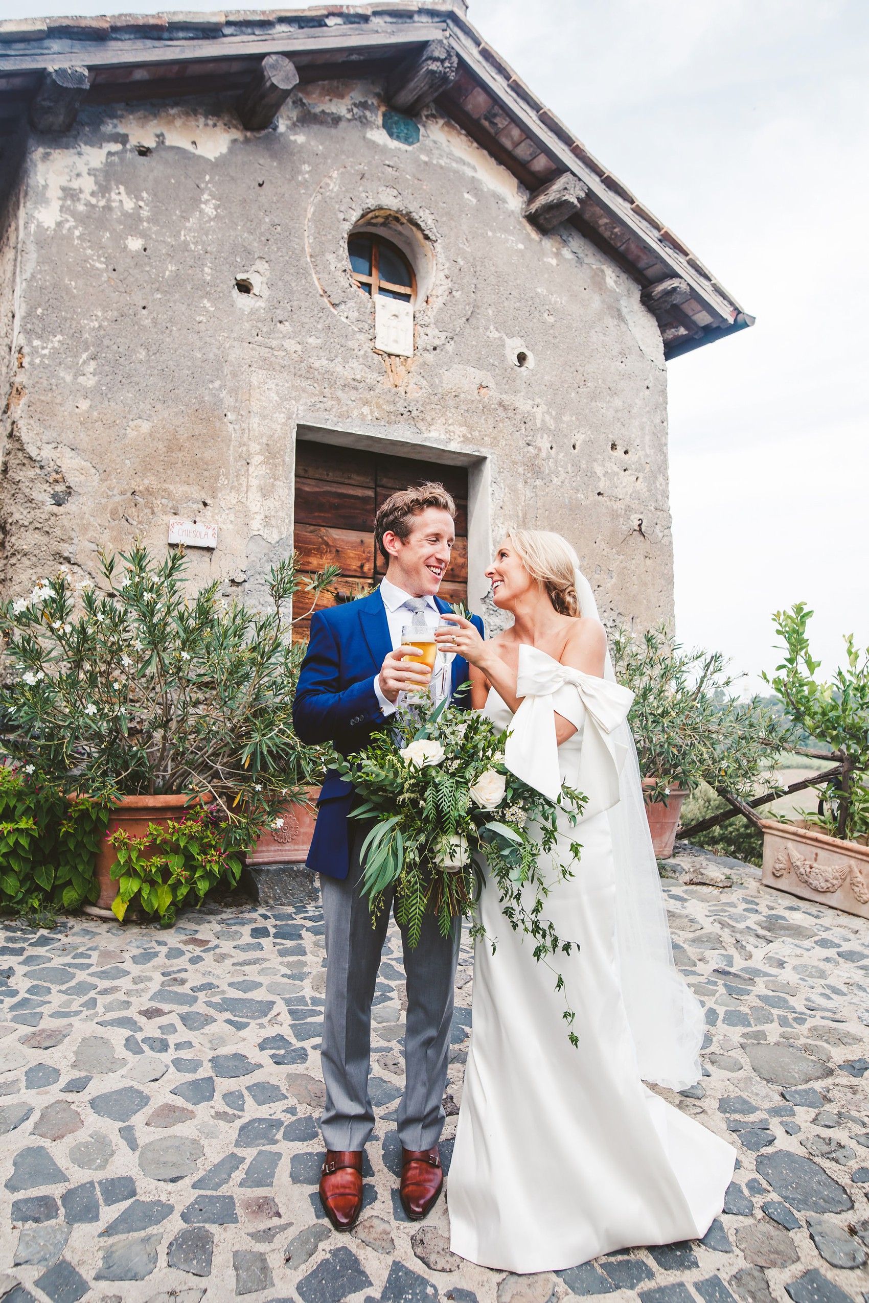 Sachin and Babi rustic wedding in Italy  - A Sachin & Babi Dress for a Foliage Filled, Modern + Romantic Wedding in Italy