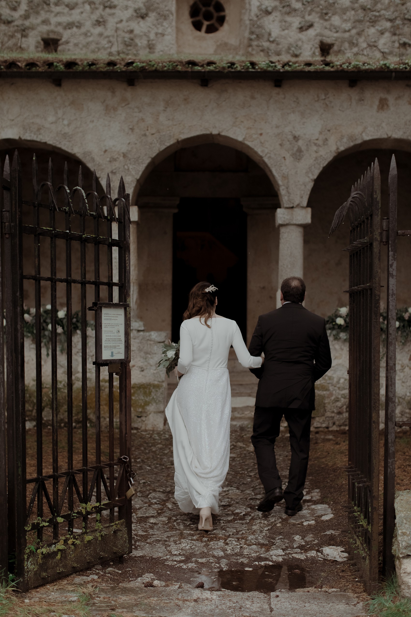 Stylish intimate Italian elopement sequin wedding dress 20 1