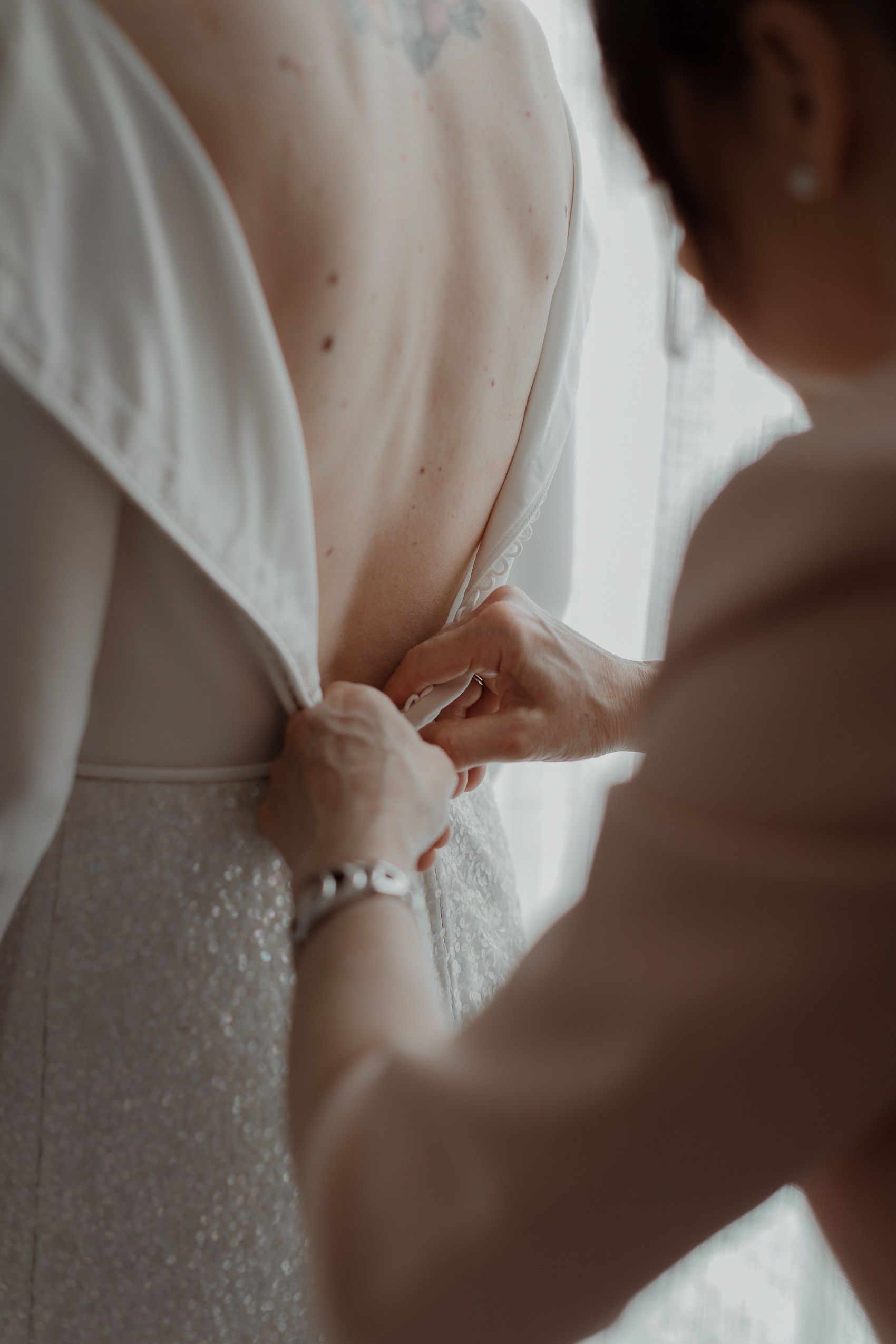 Stylish intimate Italian elopement sequin wedding dress 6 1