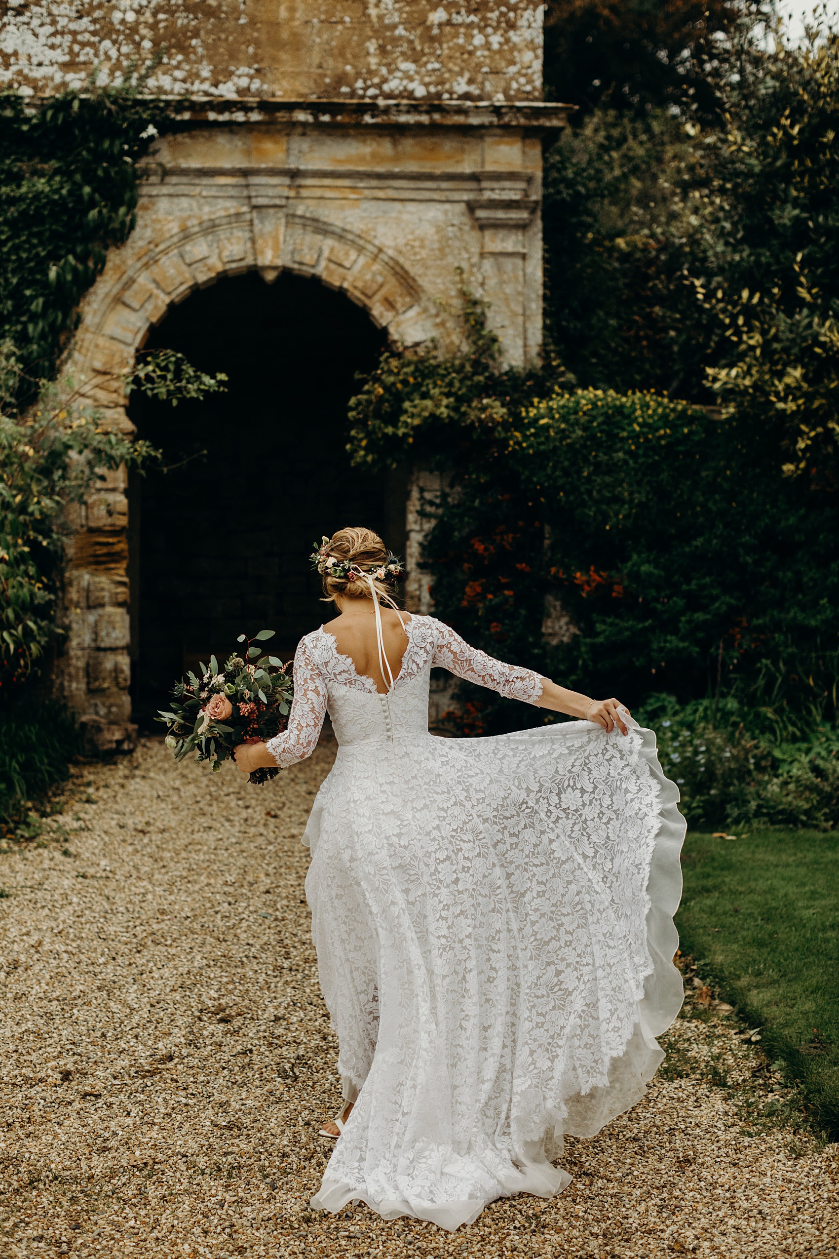 Temperley London bride Brympton House Somerset wedding  - A Temperley London Bride and her October Wedding at Brympton House in Somerset