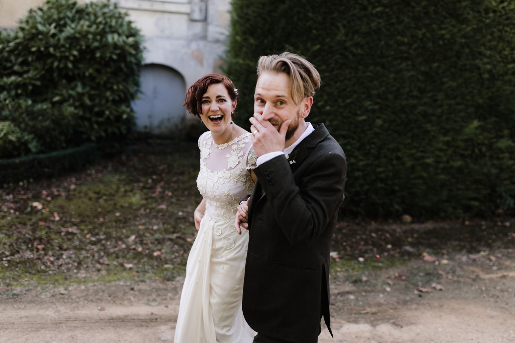 Temperley London bride French Chateau wedding  - A Temperley London Dress, Velvet, Tweed + Jewel Tones for a Joyful Chateau Wedding in South West France