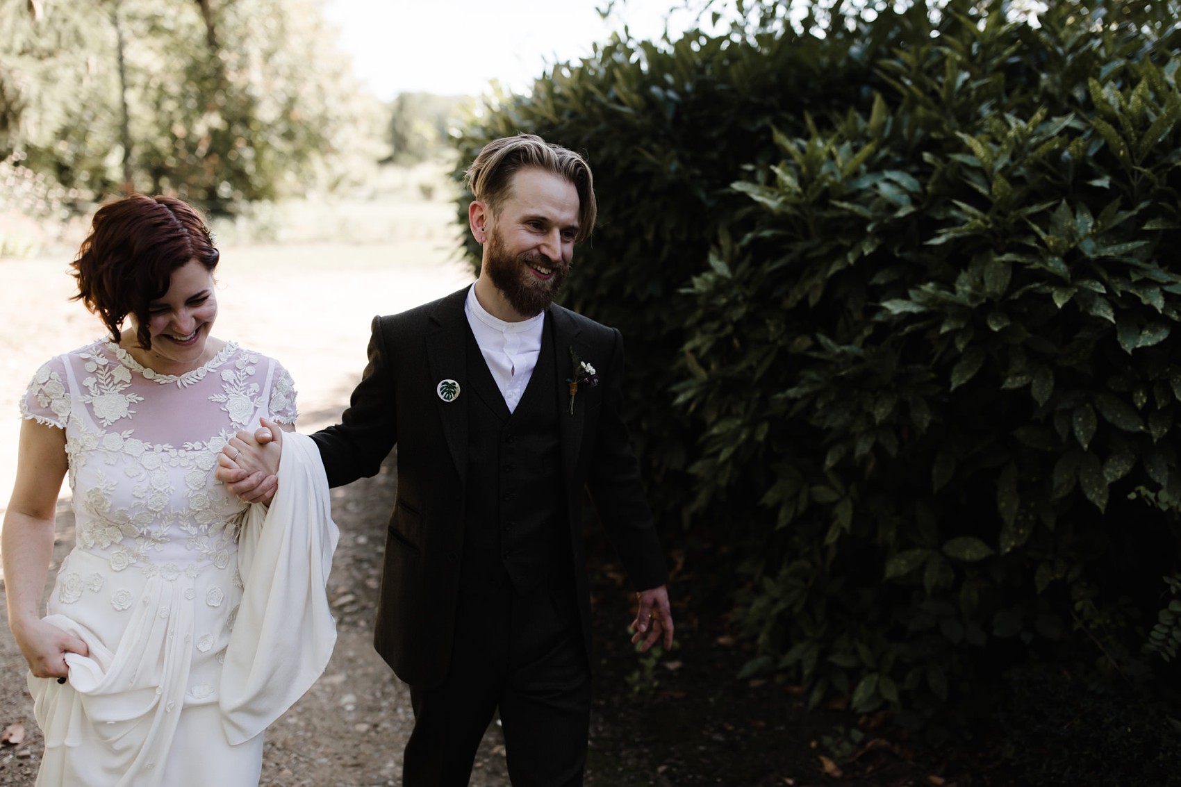 Temperley London bride French Chateau wedding  - A Temperley London Dress, Velvet, Tweed + Jewel Tones for a Joyful Chateau Wedding in South West France