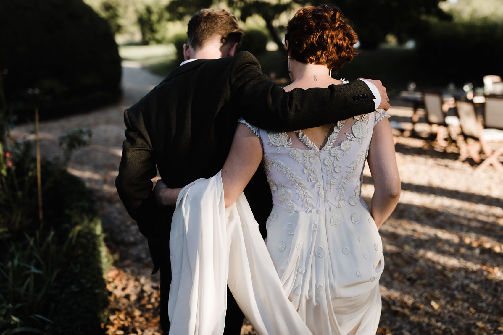 Temperley London bride French Chateau wedding  - A Temperley London Dress, Velvet, Tweed + Jewel Tones for a Joyful Chateau Wedding in South West France