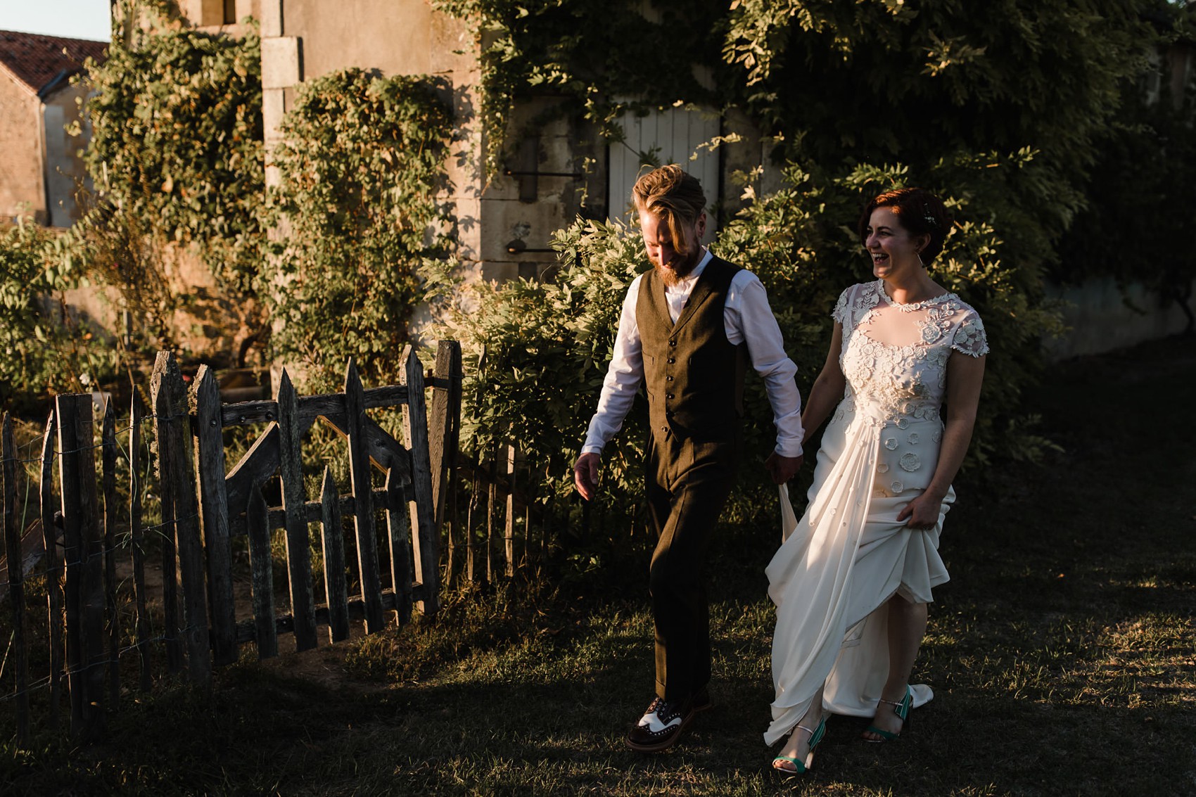 Temperley London bride French Chateau wedding  - A Temperley London Dress, Velvet, Tweed + Jewel Tones for a Joyful Chateau Wedding in South West France