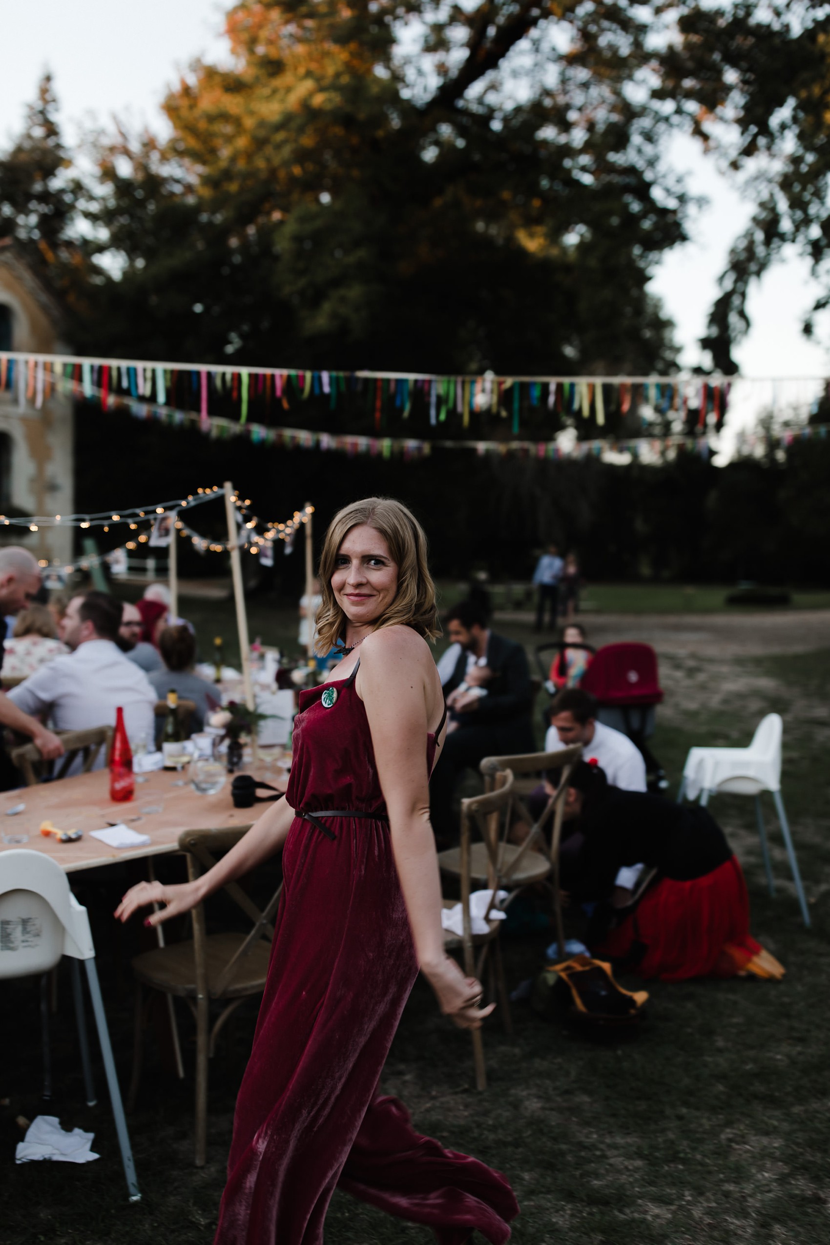 Temperley London bride French Chateau wedding  - A Temperley London Dress, Velvet, Tweed + Jewel Tones for a Joyful Chateau Wedding in South West France