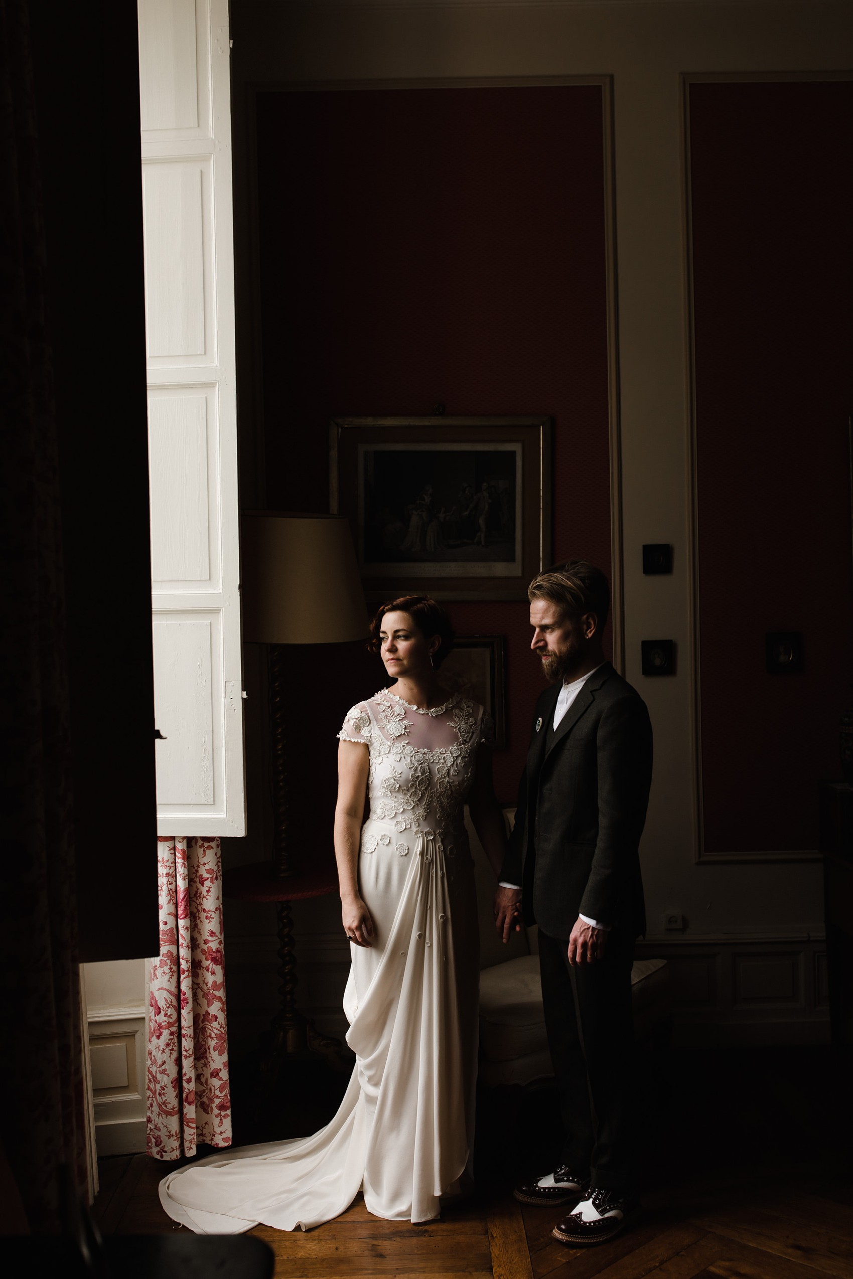 Temperley London bride French Chateau wedding  - A Temperley London Dress, Velvet, Tweed + Jewel Tones for a Joyful Chateau Wedding in South West France