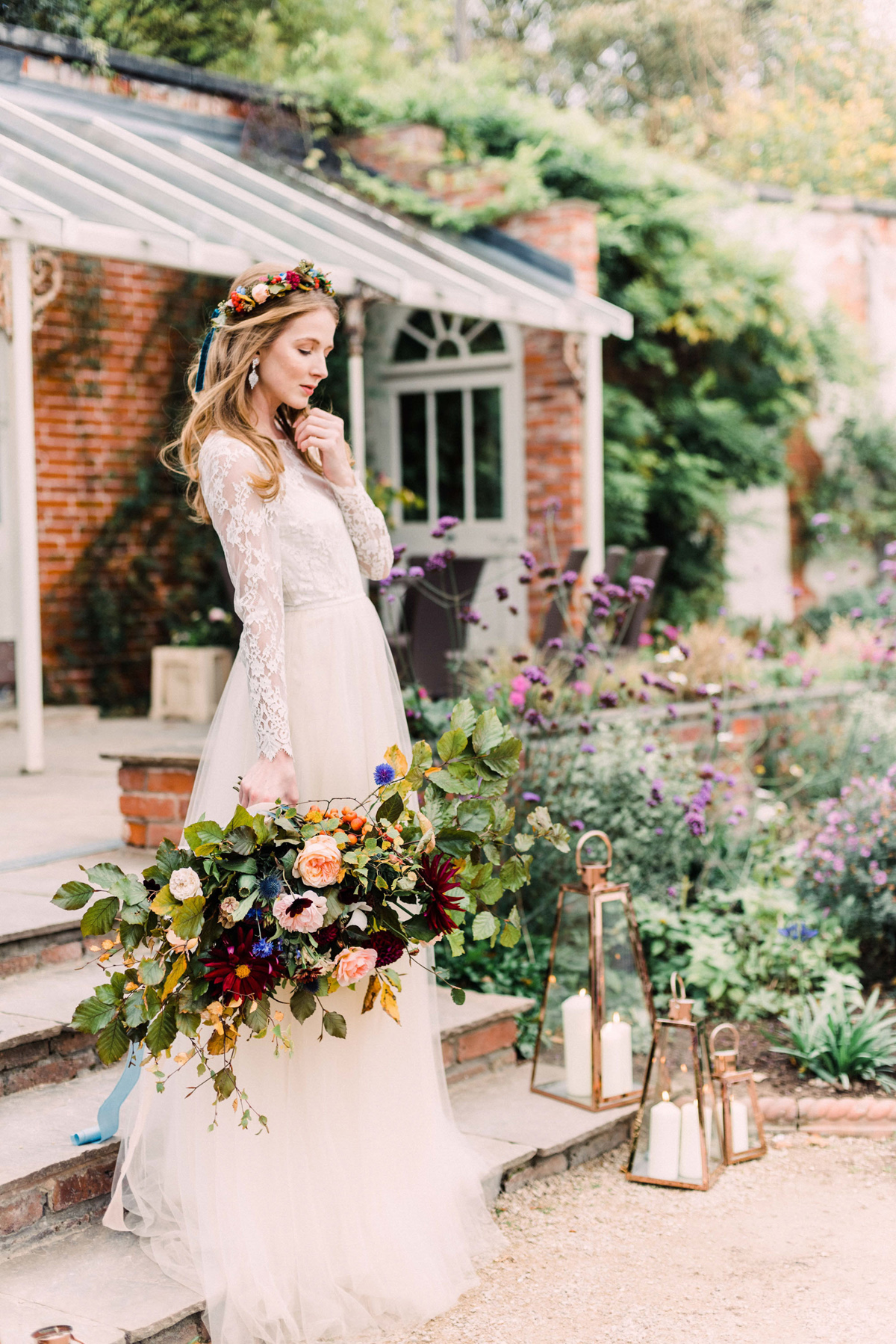 Walled garden Autumn wedding romance 141