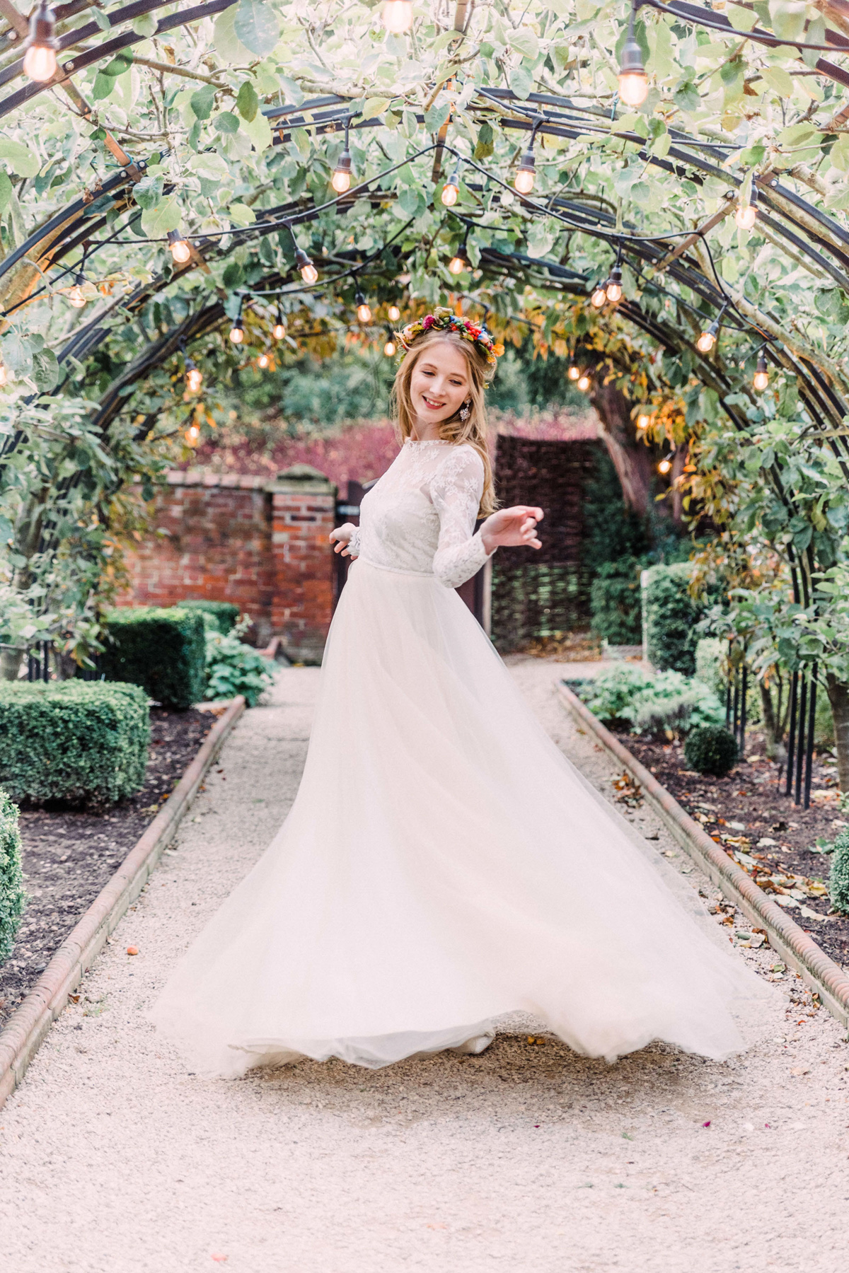 Walled garden Autumn wedding romance 192