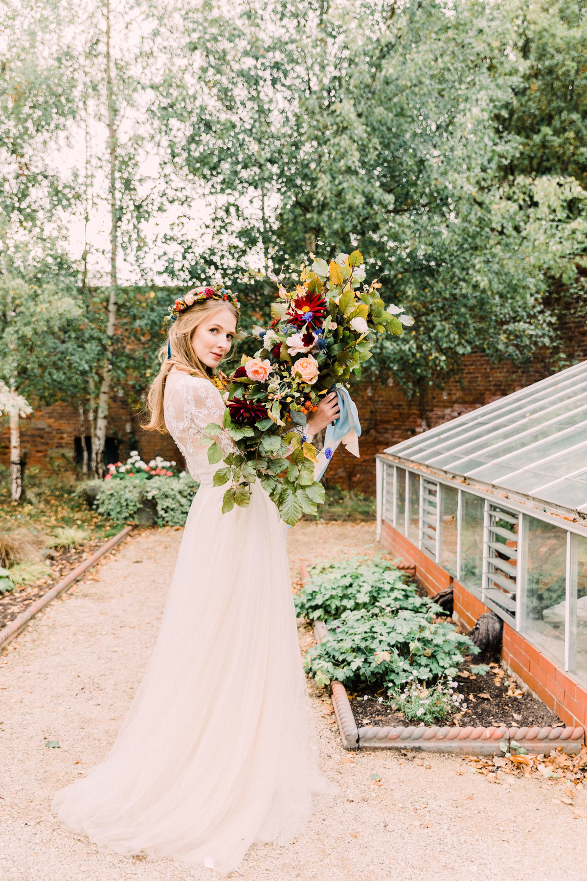 Walled garden Autumn wedding romance 24