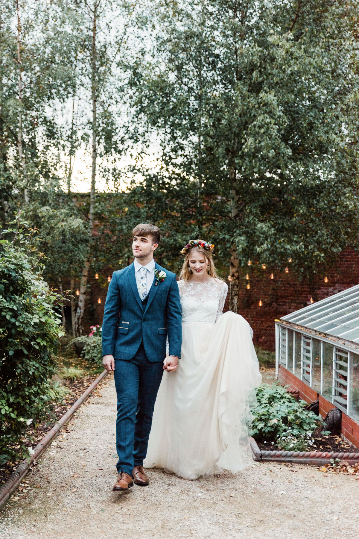 Walled garden Autumn wedding romance 35
